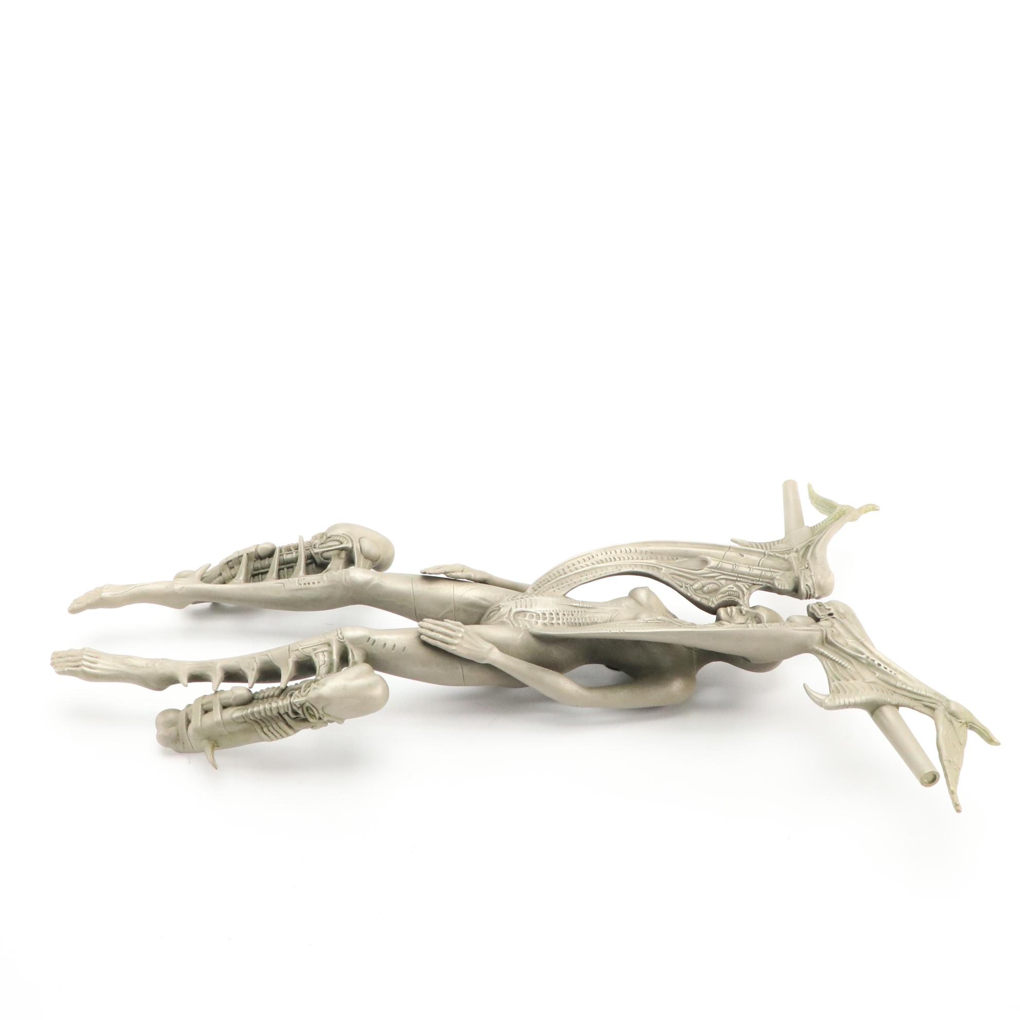 Cast Resin Alien Figurines After H. R. Giger Including "Spell"