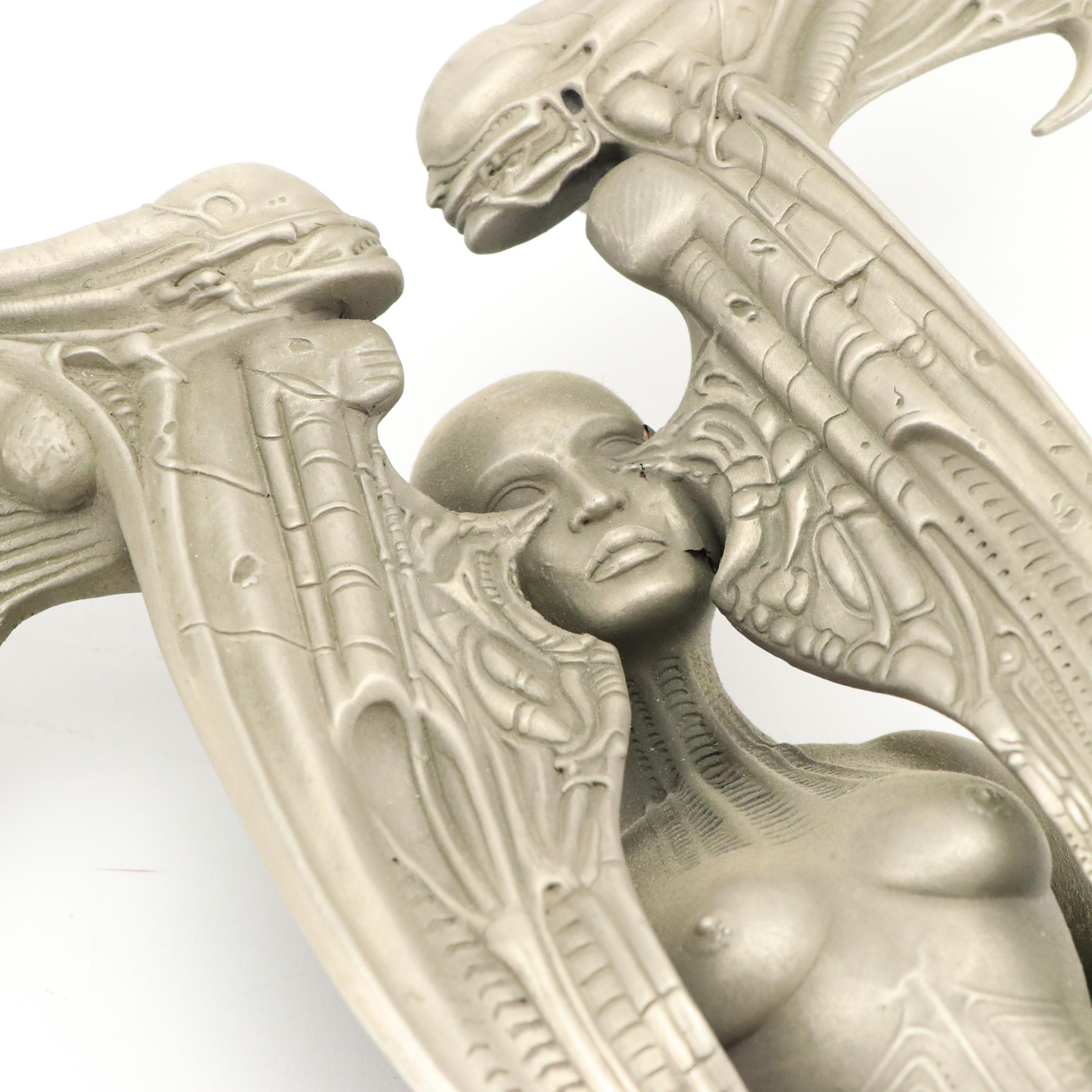 Cast Resin Alien Figurines After H. R. Giger Including "Spell"