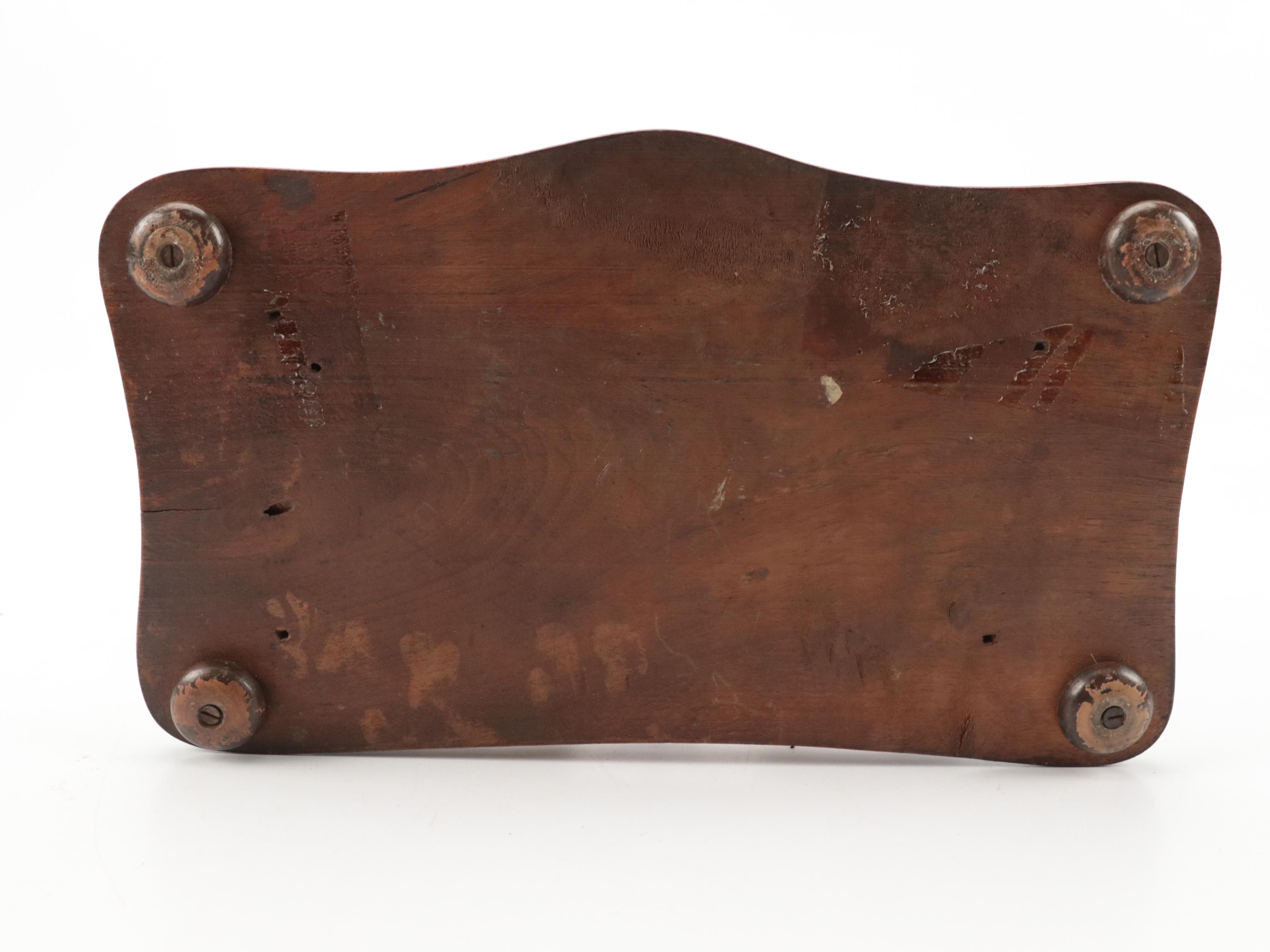 Brass and Wood Postal Letter Scale With Brass Weights, Antique