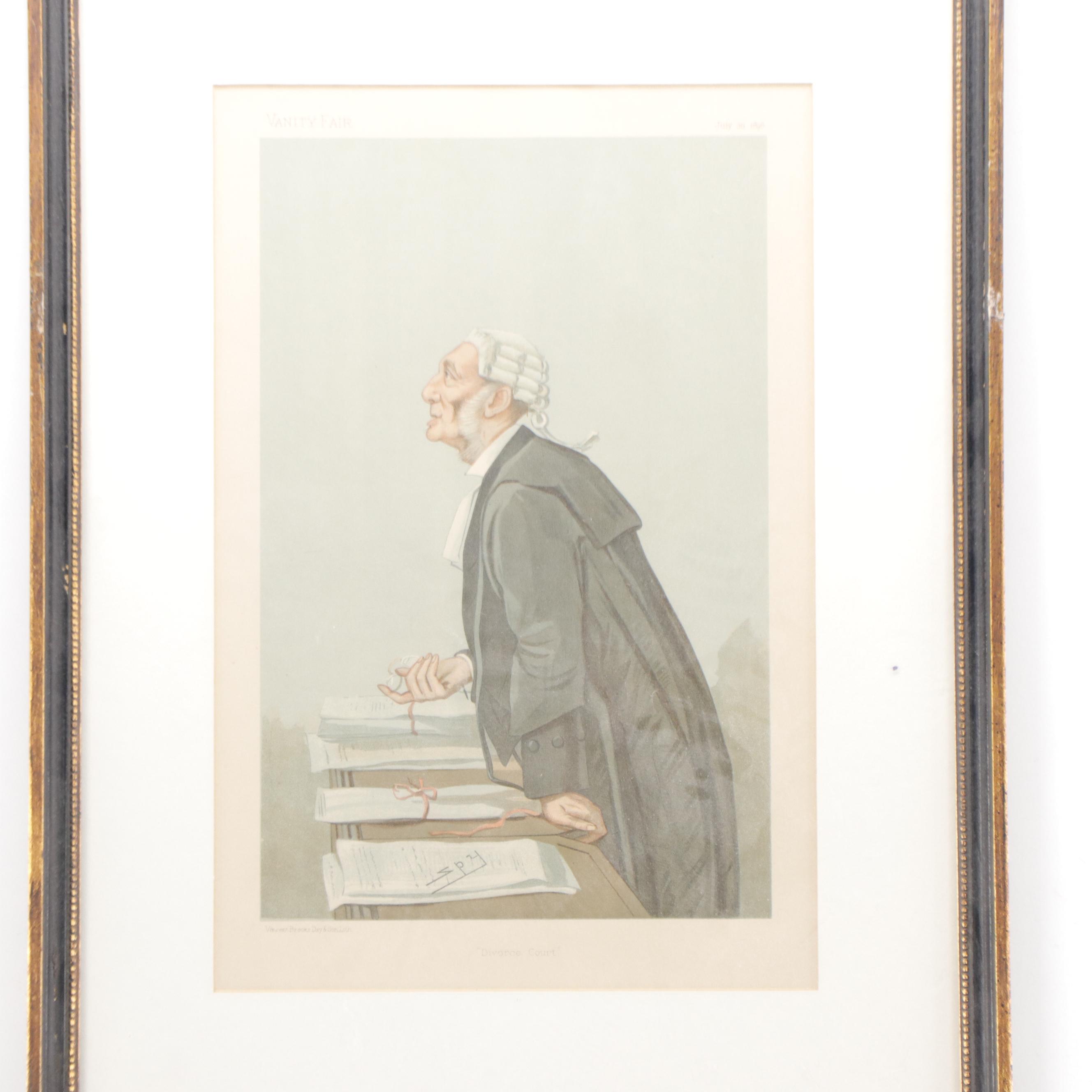 Vanity Fair Lithographs of Courtroom Portraits, 19th and 20th Century