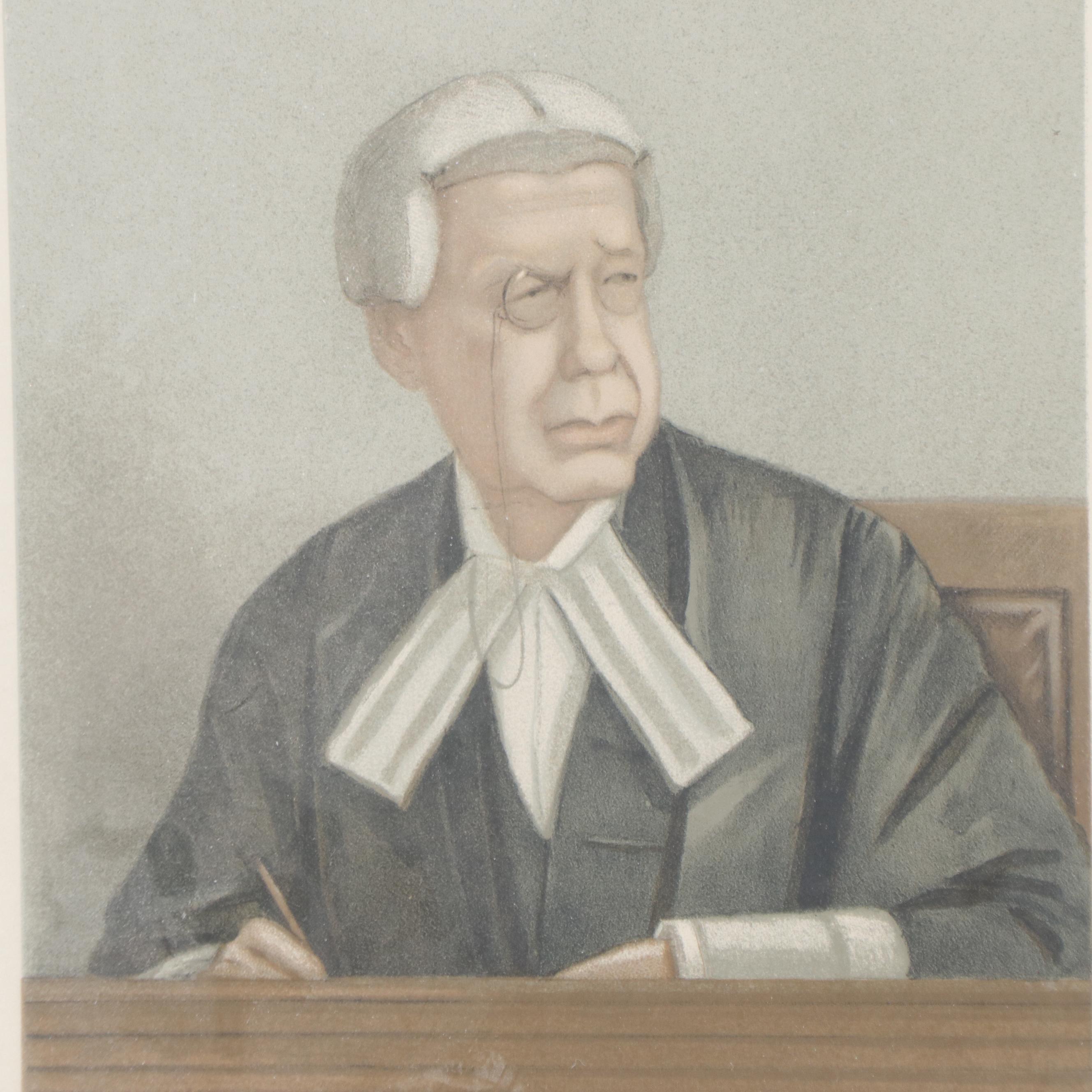 Vanity Fair Lithographs of Courtroom Portraits, 19th and 20th Century