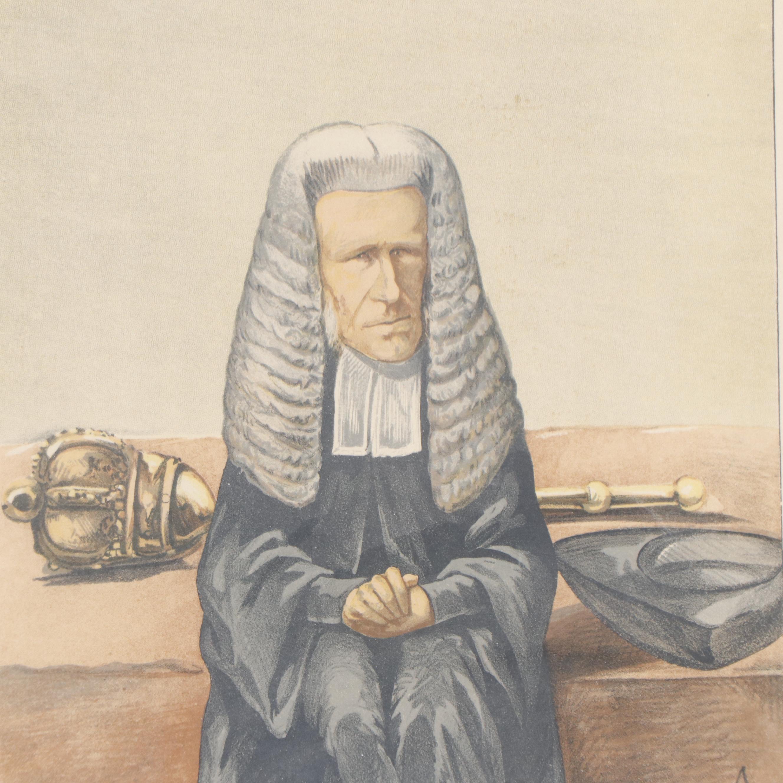 Vanity Fair Lithographs of Courtroom Portraits, 19th and 20th Century