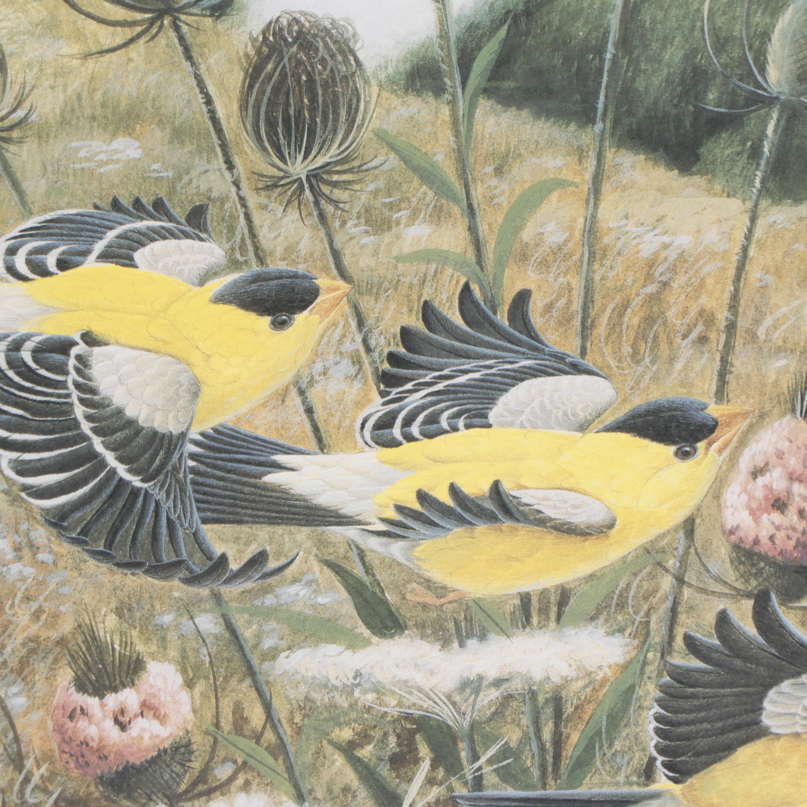 John Ruthven Offset Lithograph "Goldfinch" EBTH