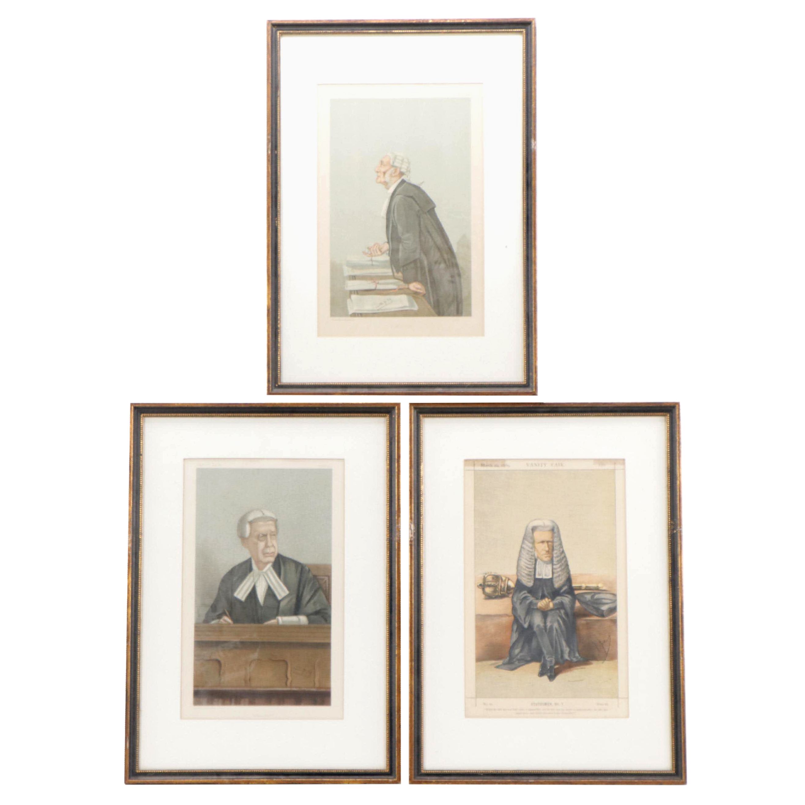 Vanity Fair Lithographs of Courtroom Portraits, 19th and 20th Century