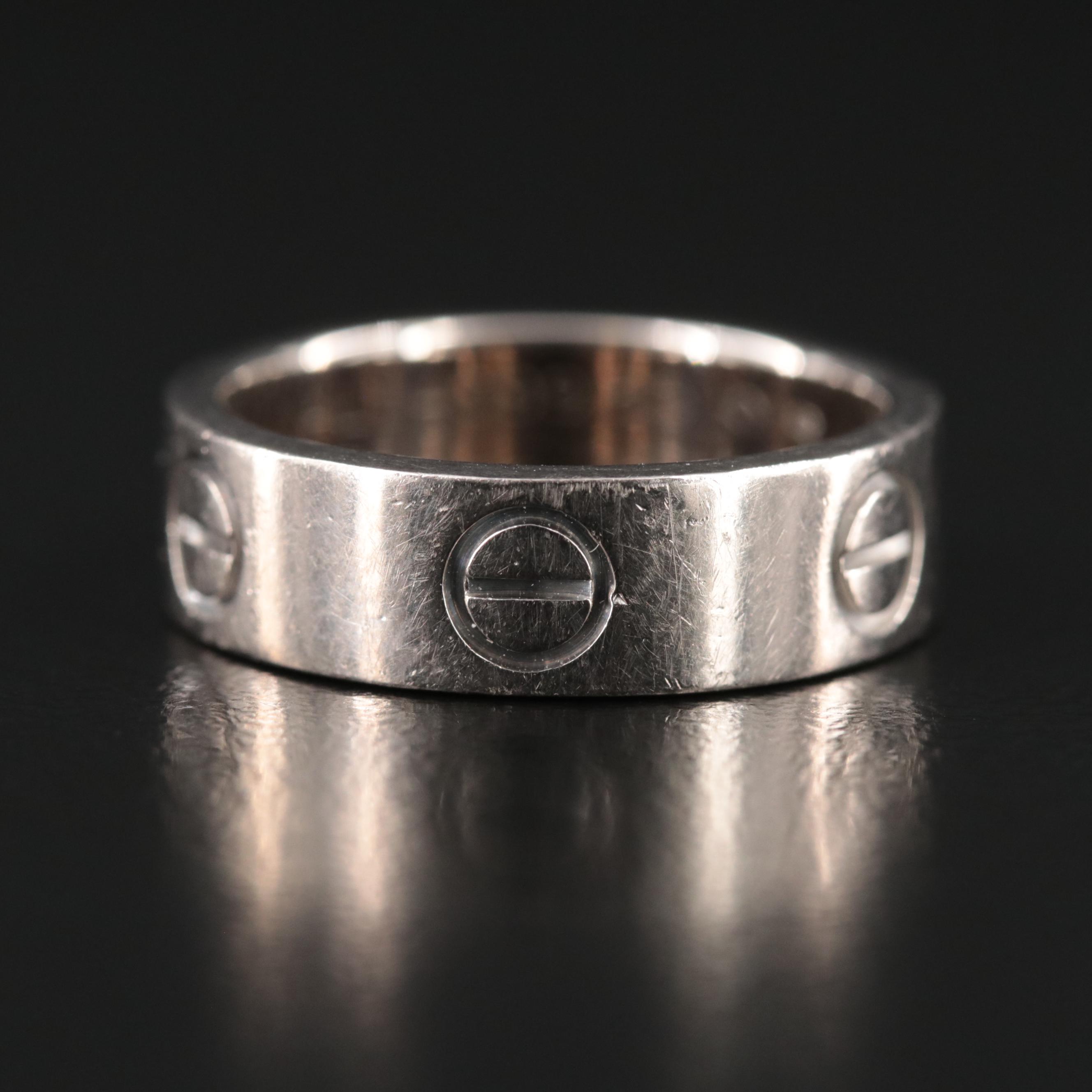 Cartier 18K White Gold Love Ring