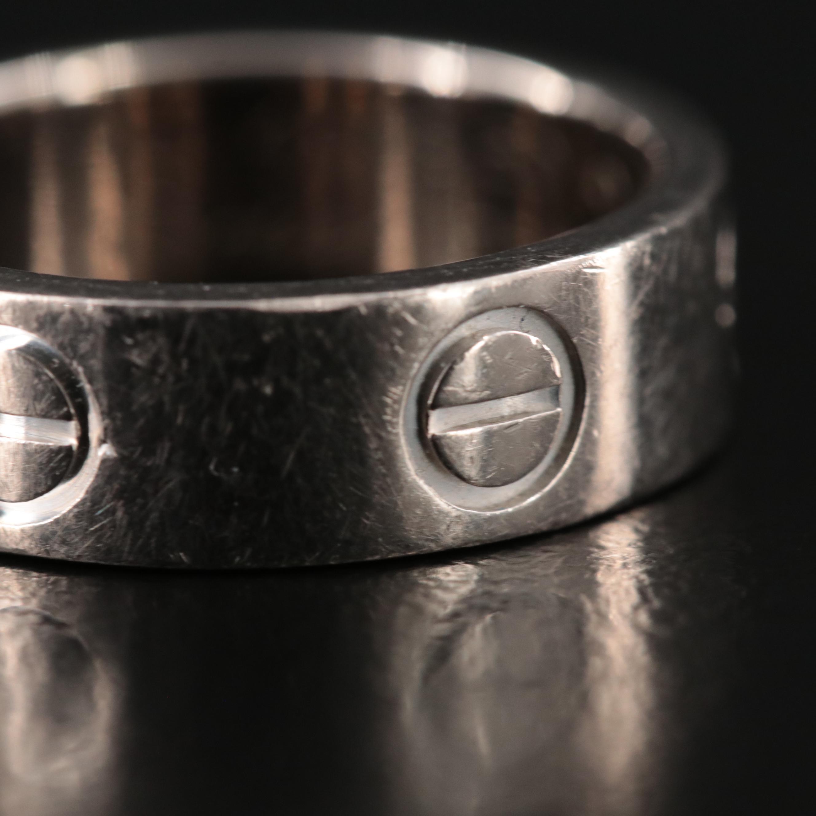 Cartier 18K White Gold Love Ring