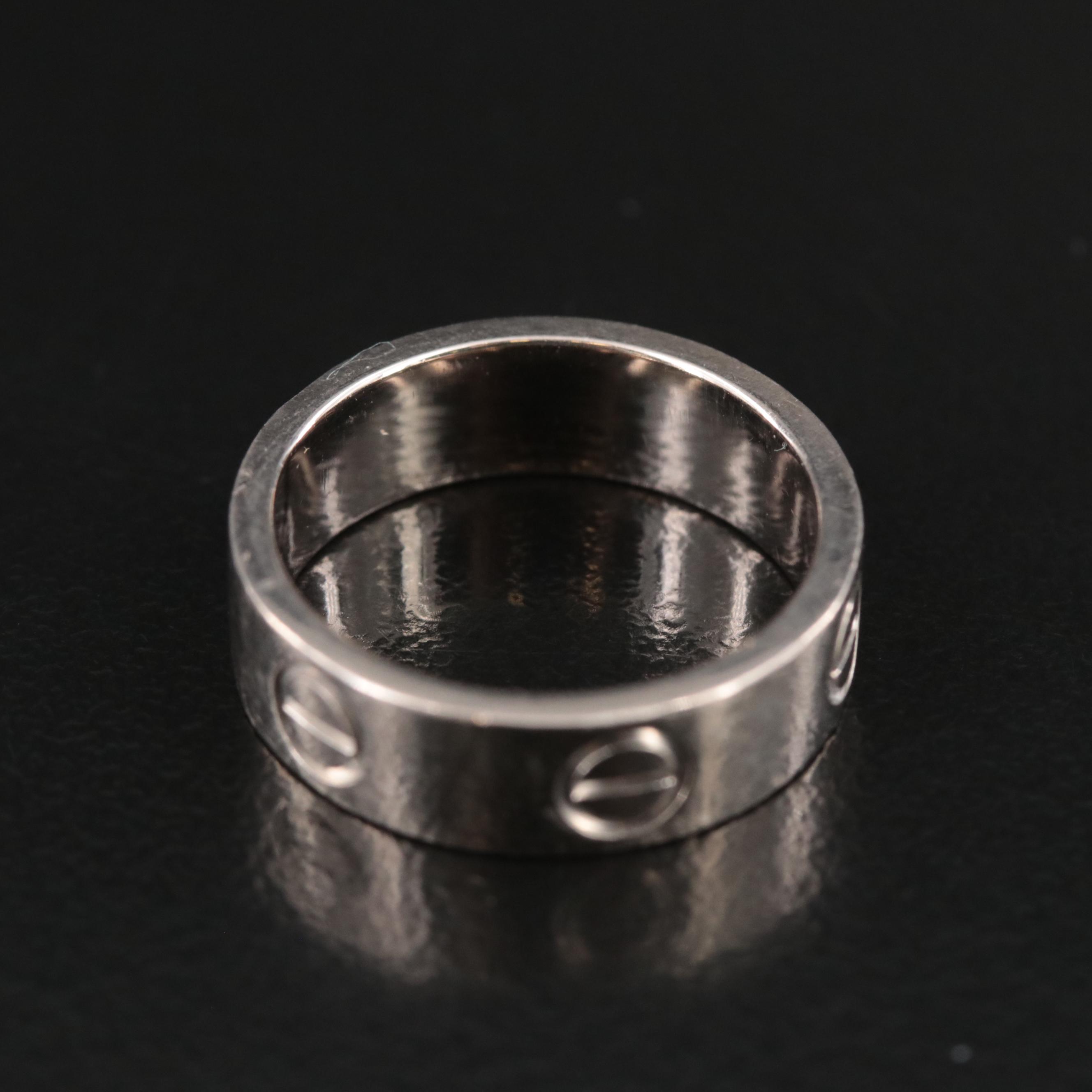 Cartier 18K White Gold Love Ring