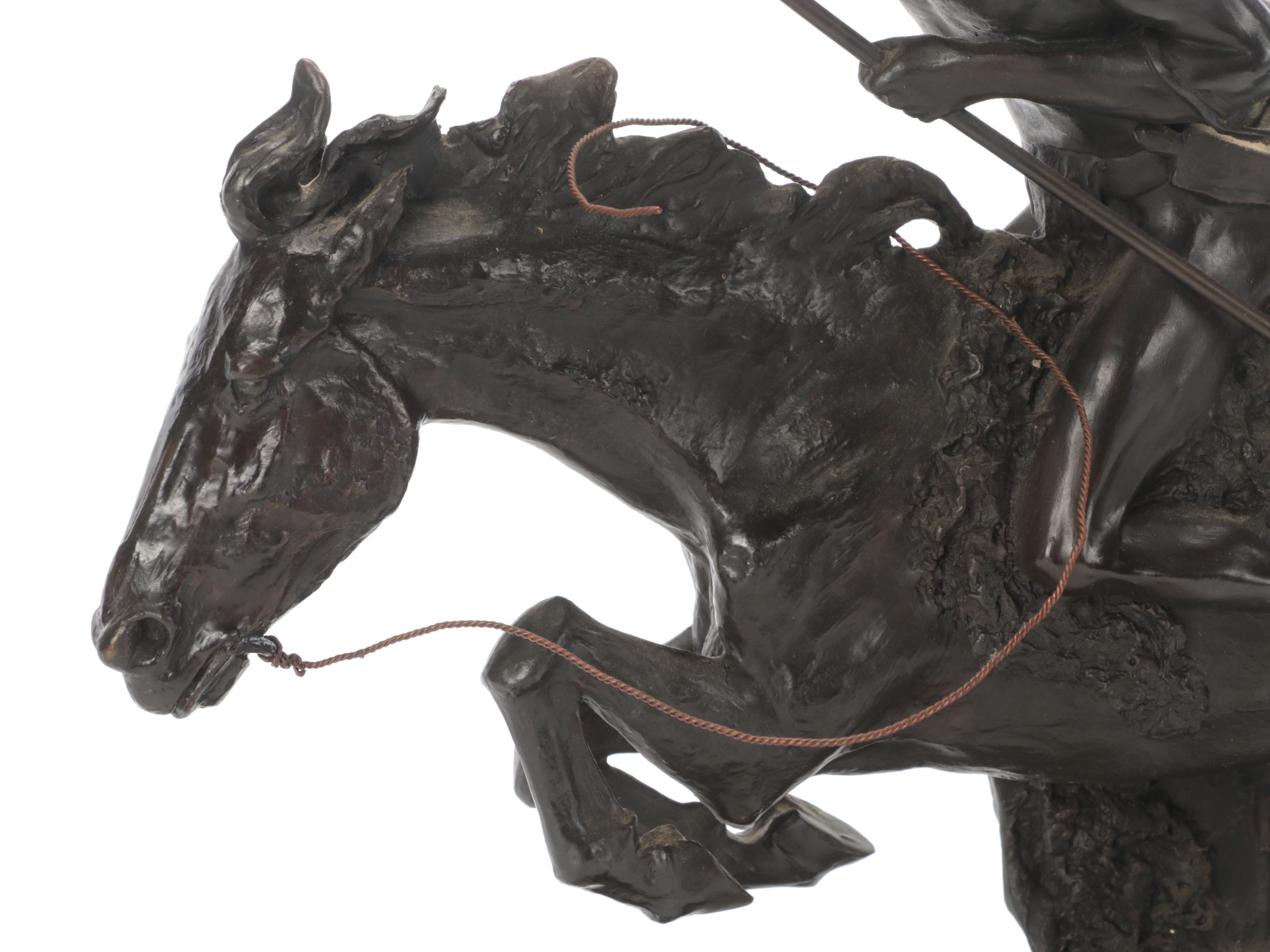 Bronze Sculpture "The Cheyenne" after Frederic Remington
