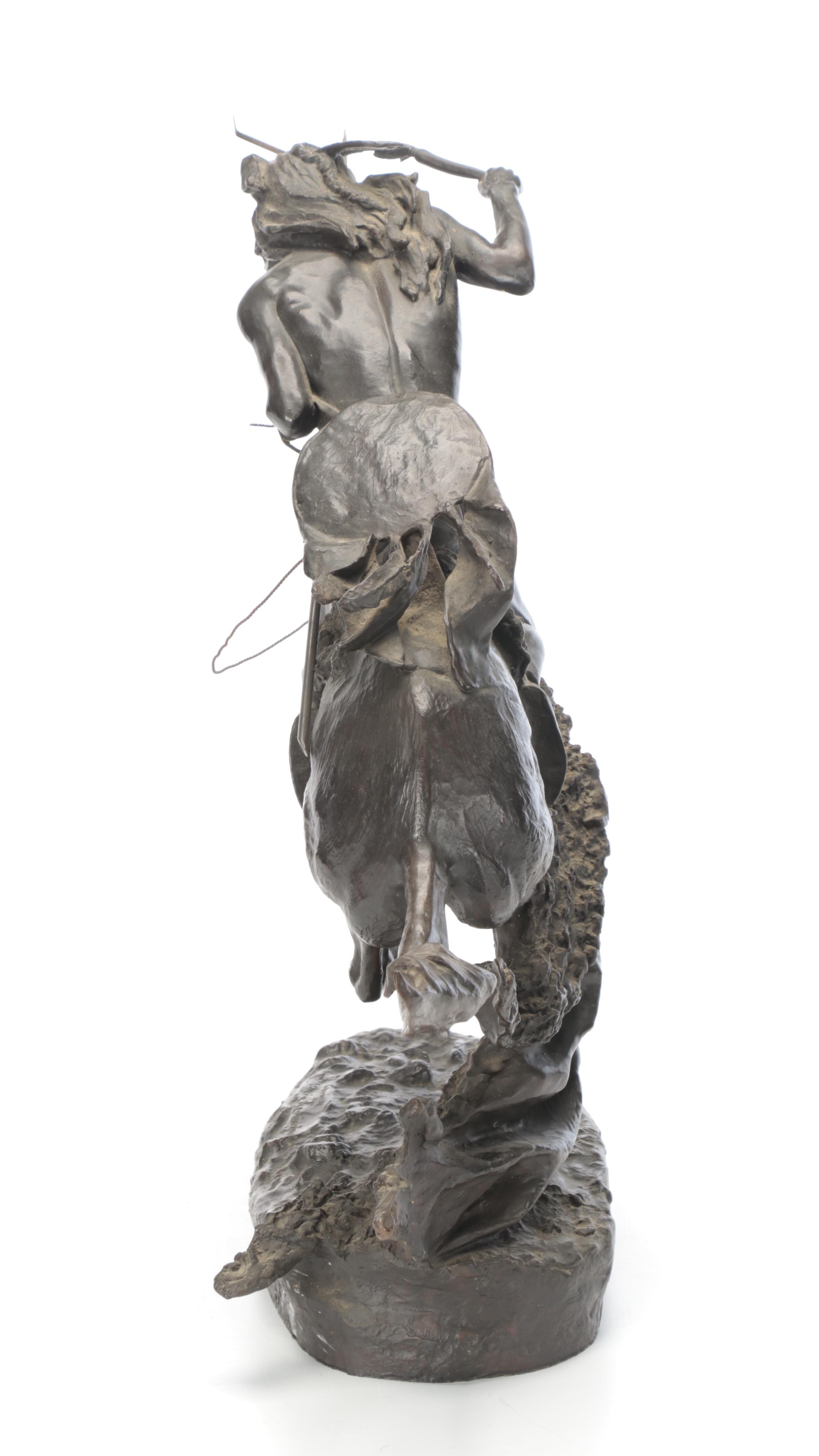 Bronze Sculpture "The Cheyenne" after Frederic Remington