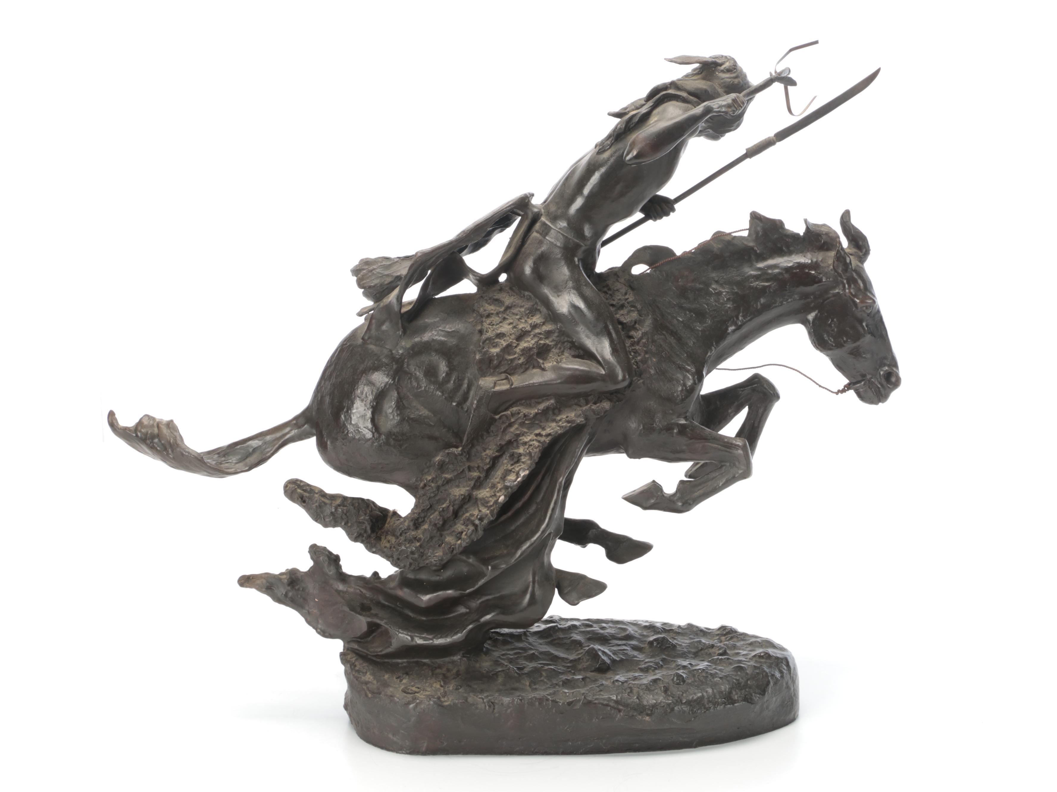 Bronze Sculpture "The Cheyenne" after Frederic Remington