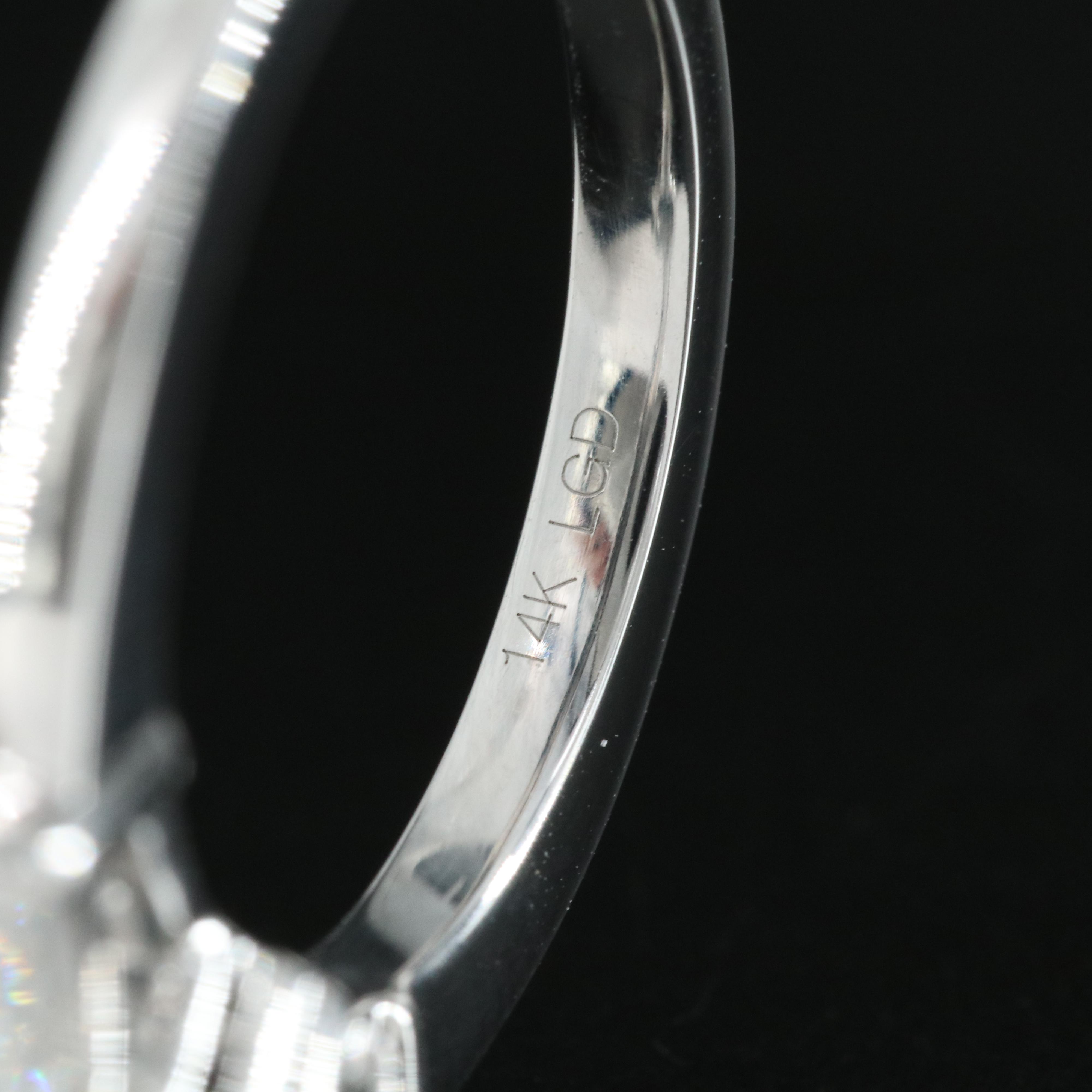 EFFY 14K 2.26 CTW Lab Grown Diamond Ring with Fancy Dark Blue Center