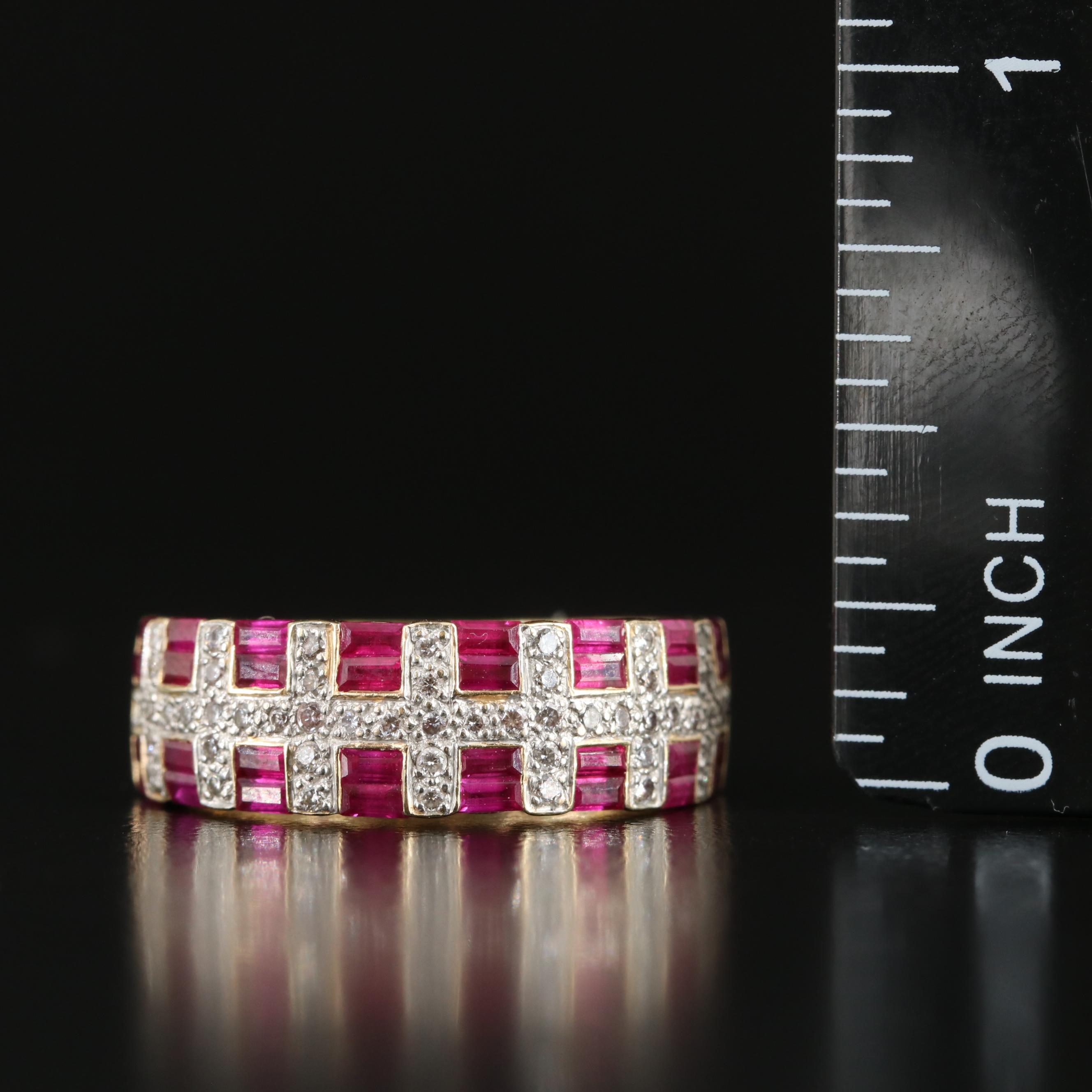 14K Ruby and Diamond Ring