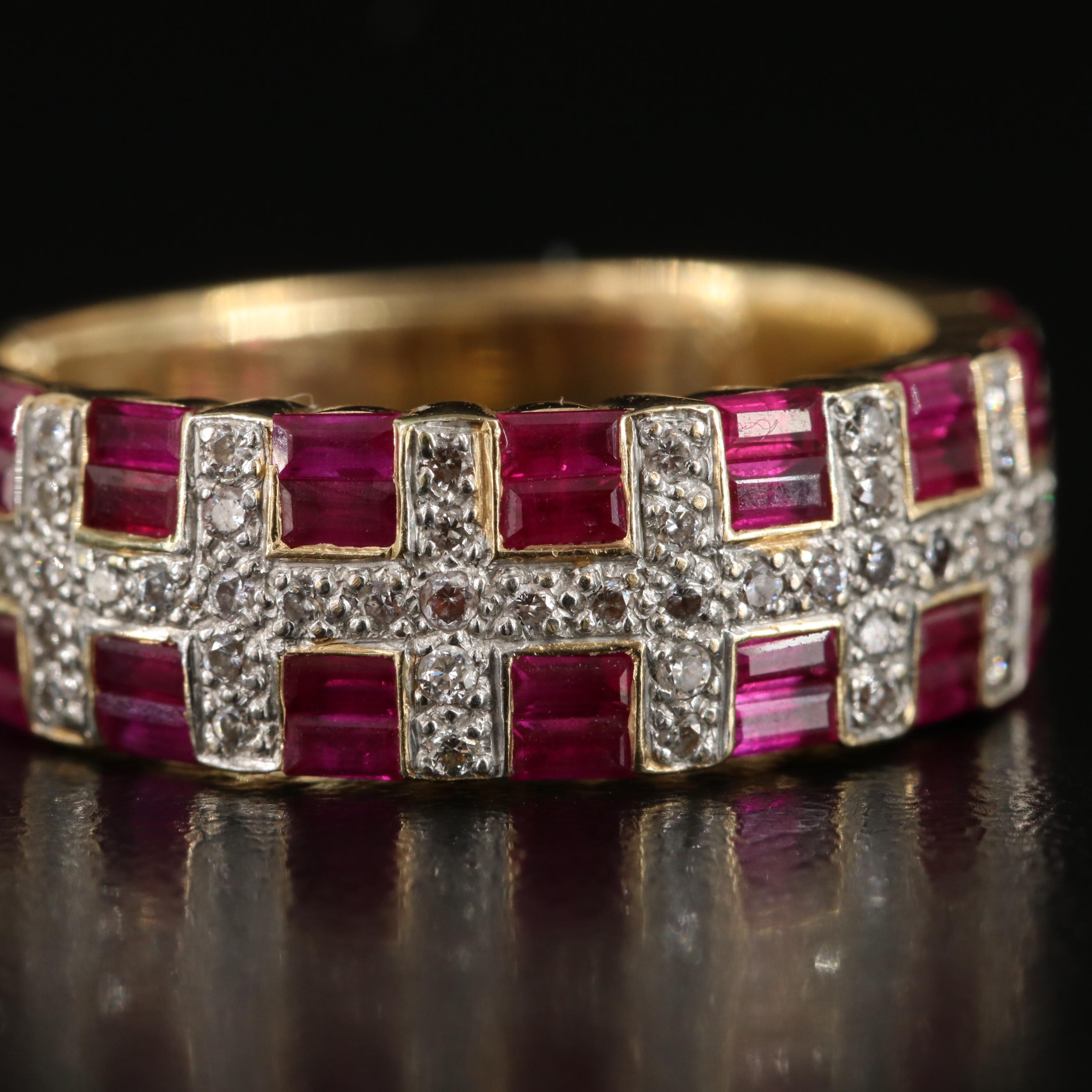 14K Ruby and Diamond Ring