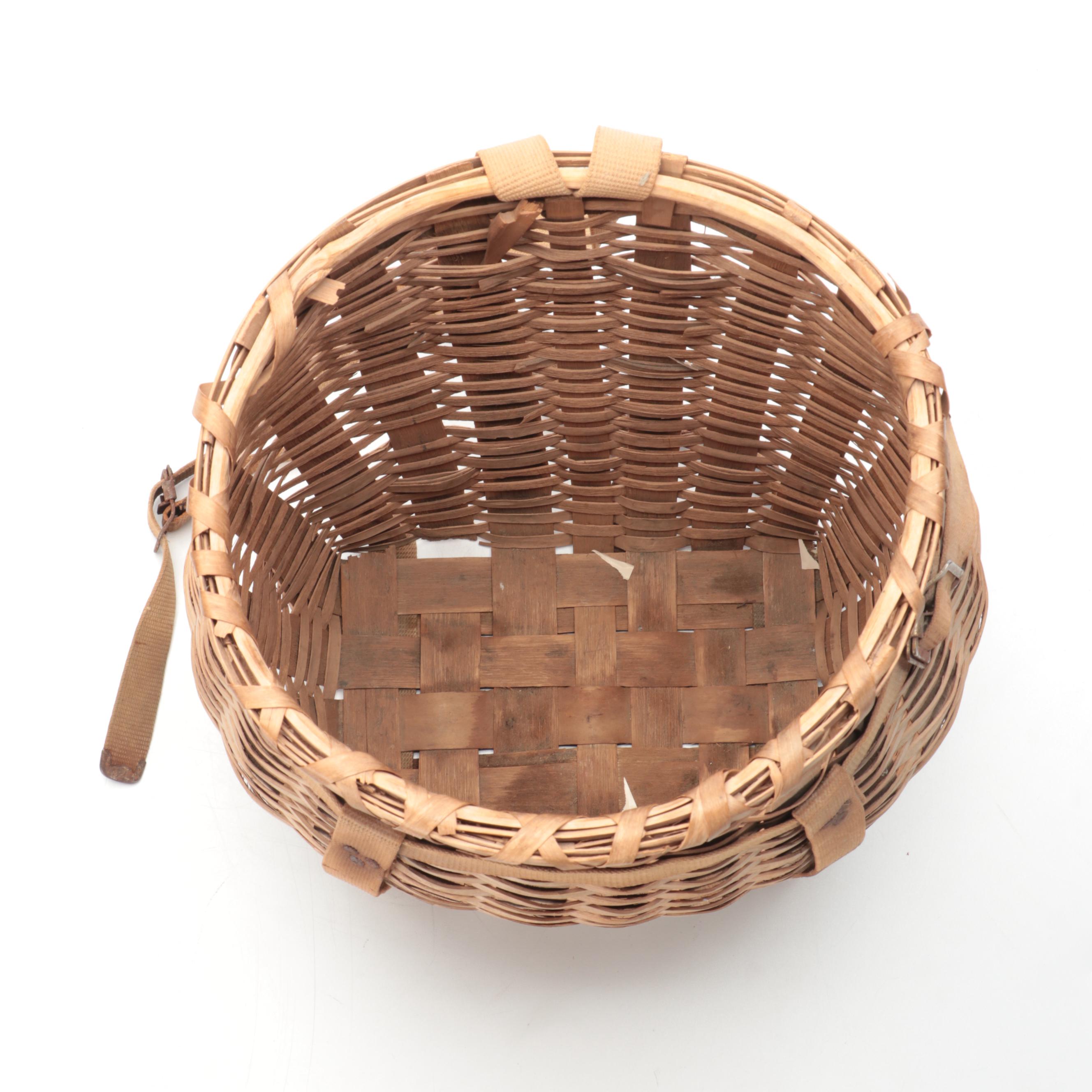Handwoven Wooden Trappers Basket