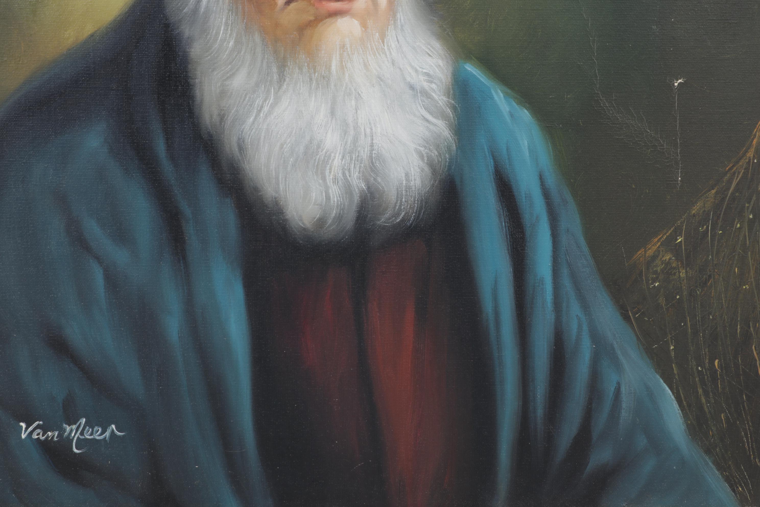 Portrait Oil Painting After Charles Van Meer