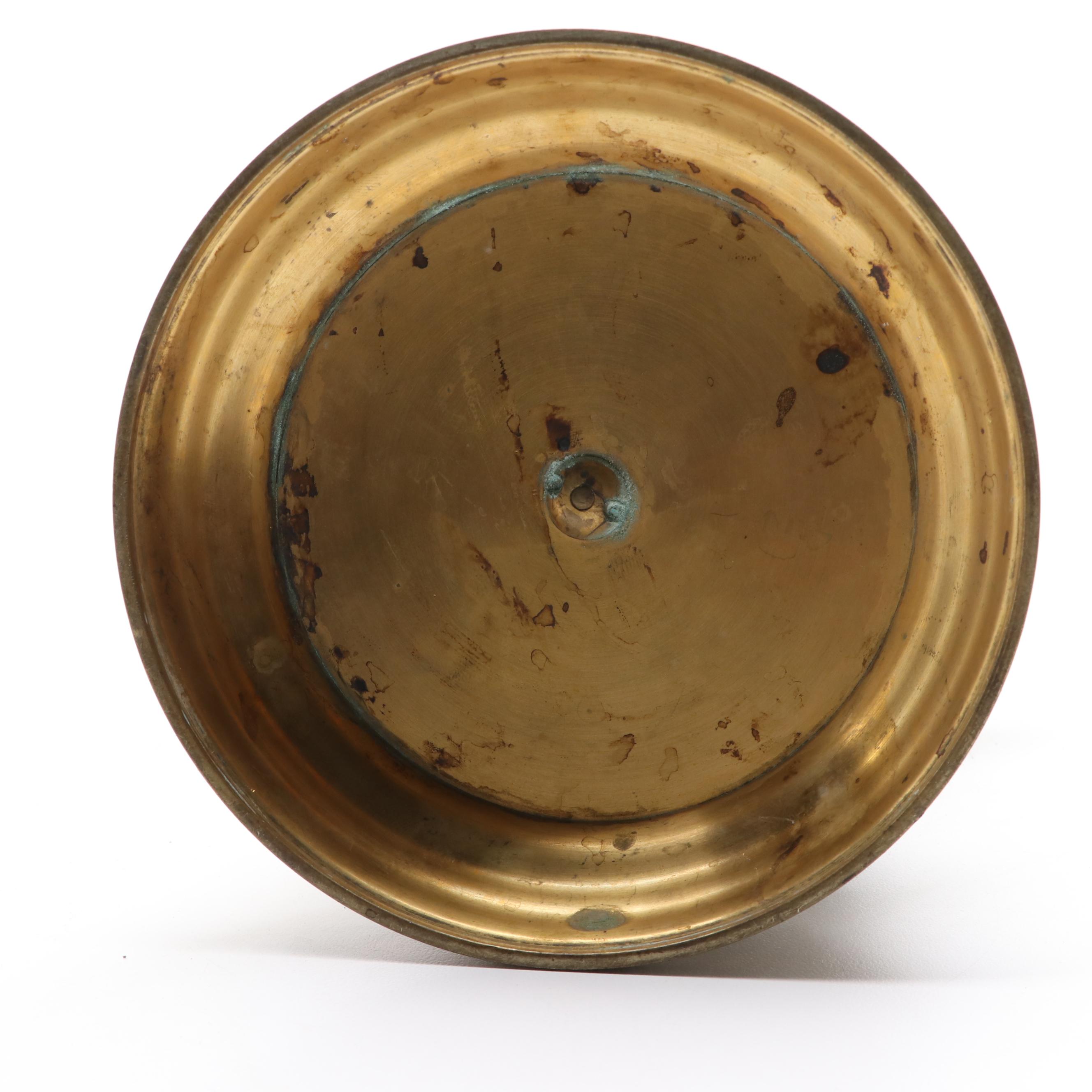 French Gilt Bronze Cornucopia Vase with Model of Cupid, 18th or 19th Century