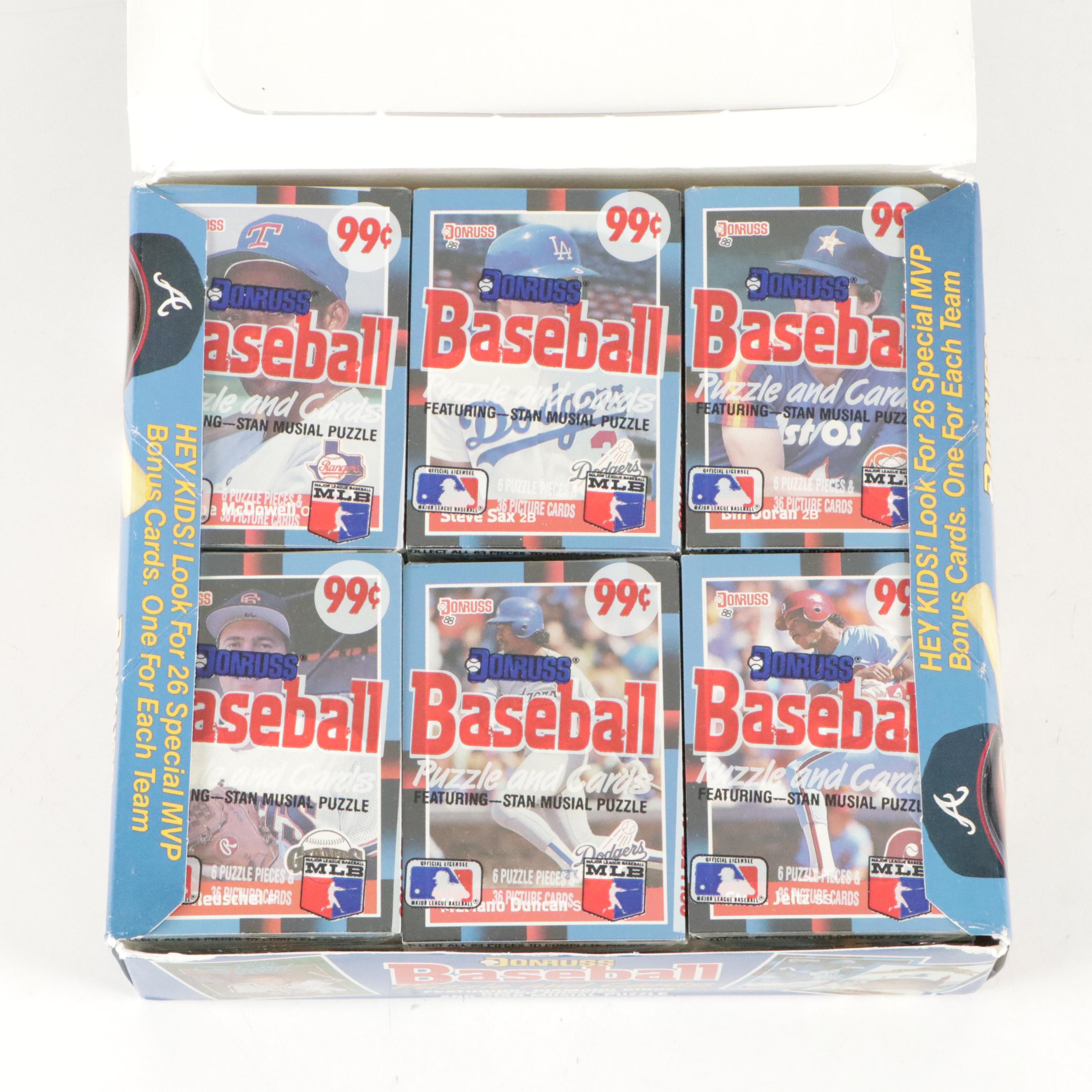 1988 Donruss Baseball Card Boxes with Sealed Cello Packs EBTH