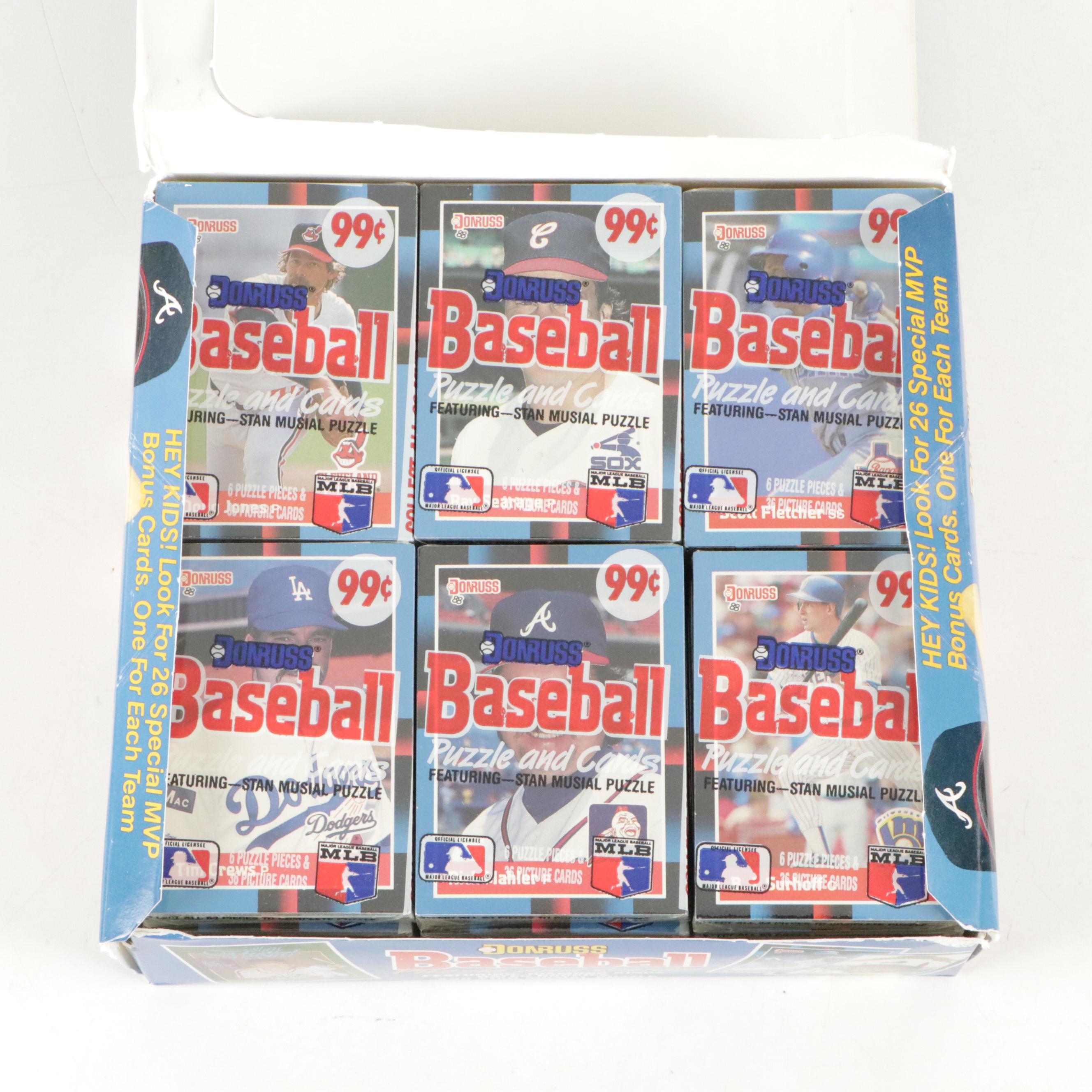 1988 Donruss Baseball Card Boxes with Sealed Cello Packs EBTH
