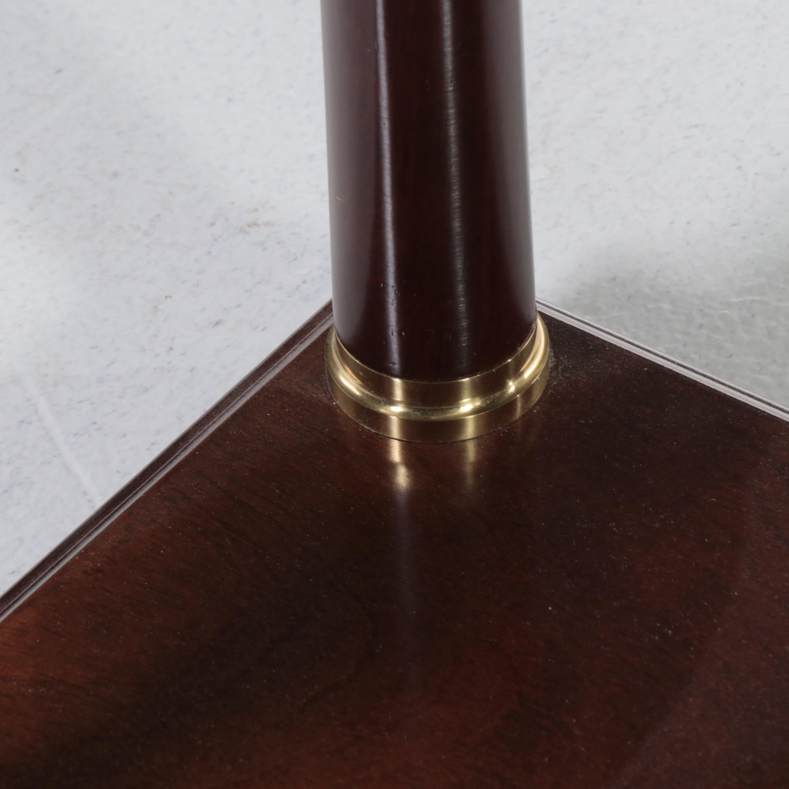 The Bombay Company Empire Style Mahogany-Stained and Marble Top Console Table