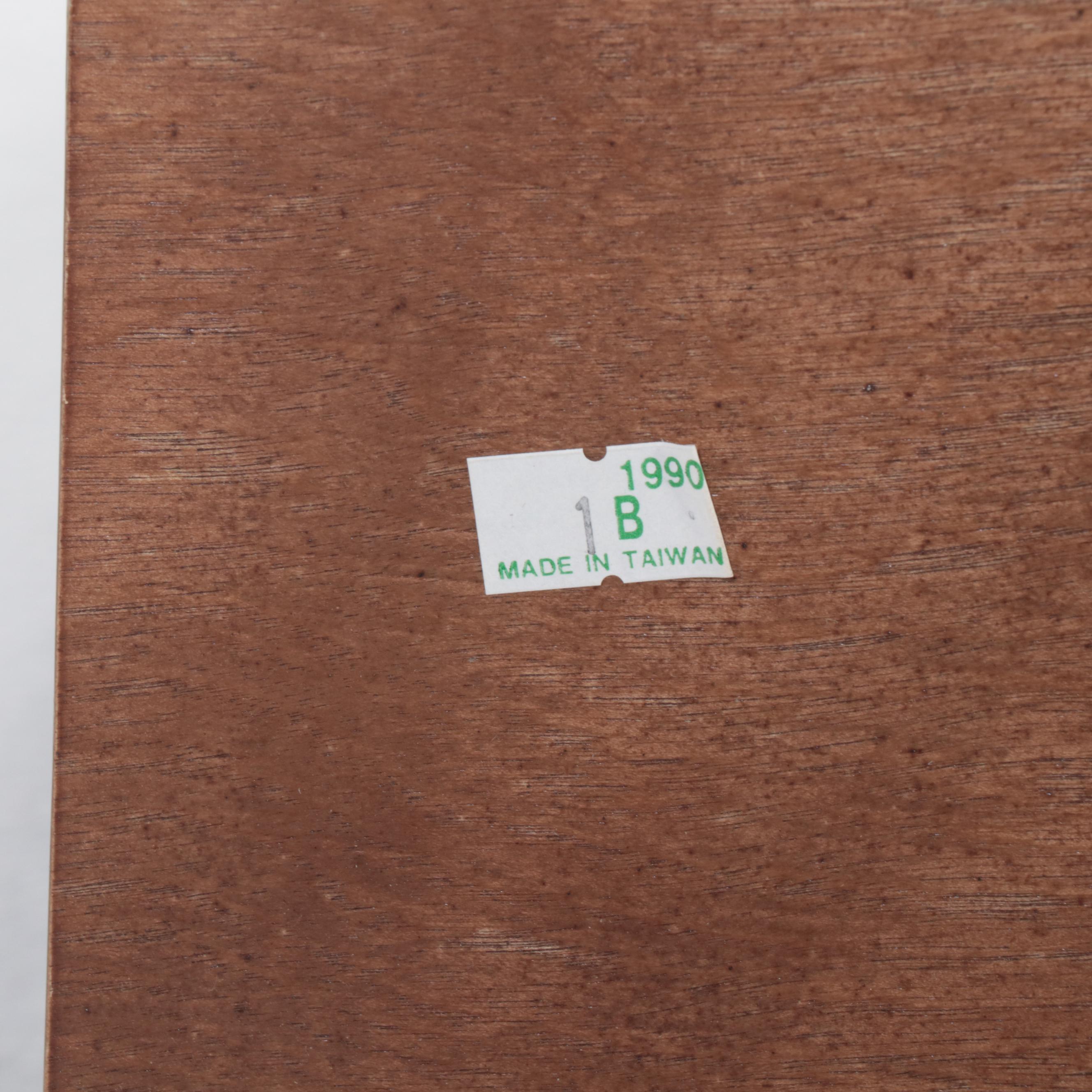 The Bombay Company Empire Style Mahogany-Stained and Marble Top Console Table