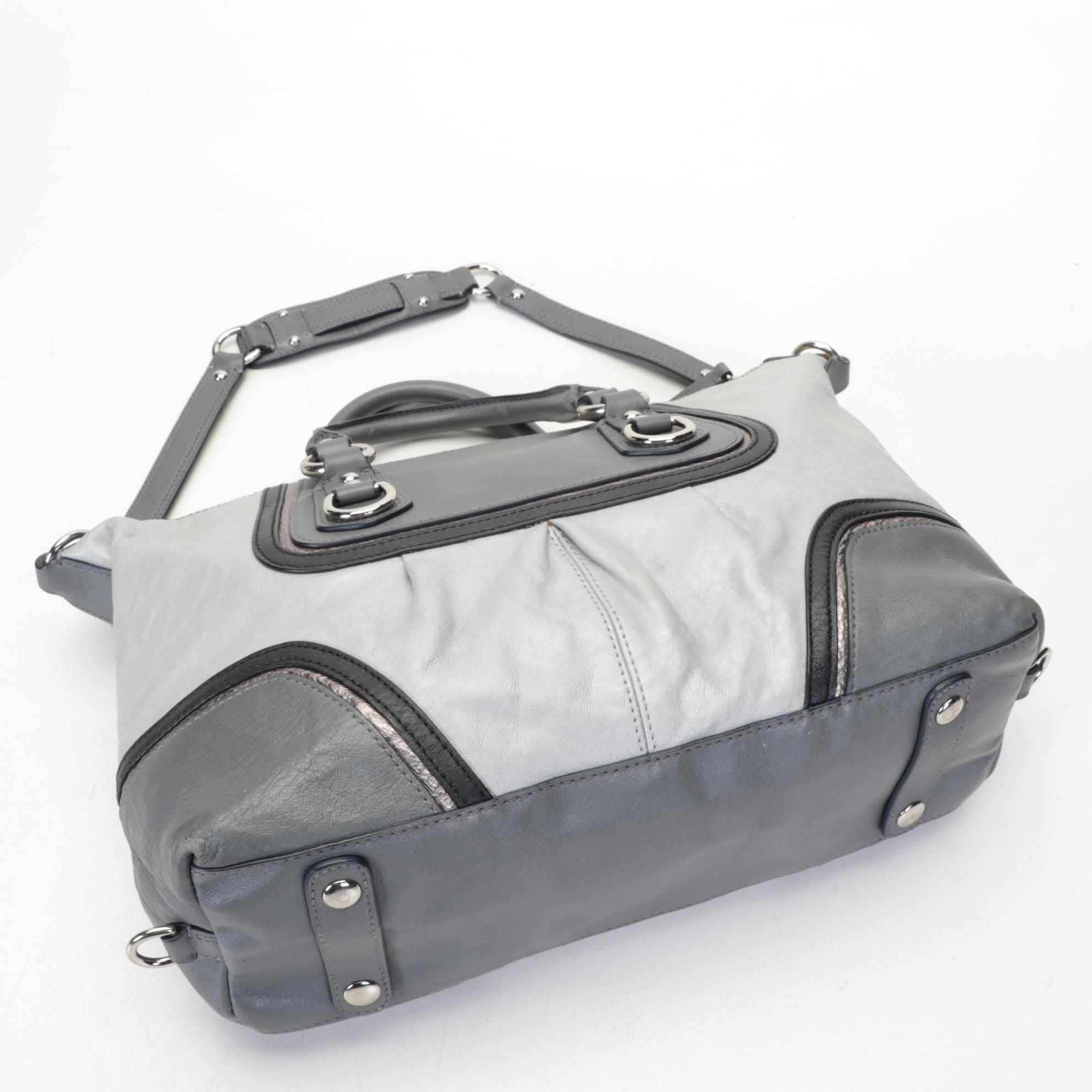 Coach Gray and Brown Leather Shoulder Bags