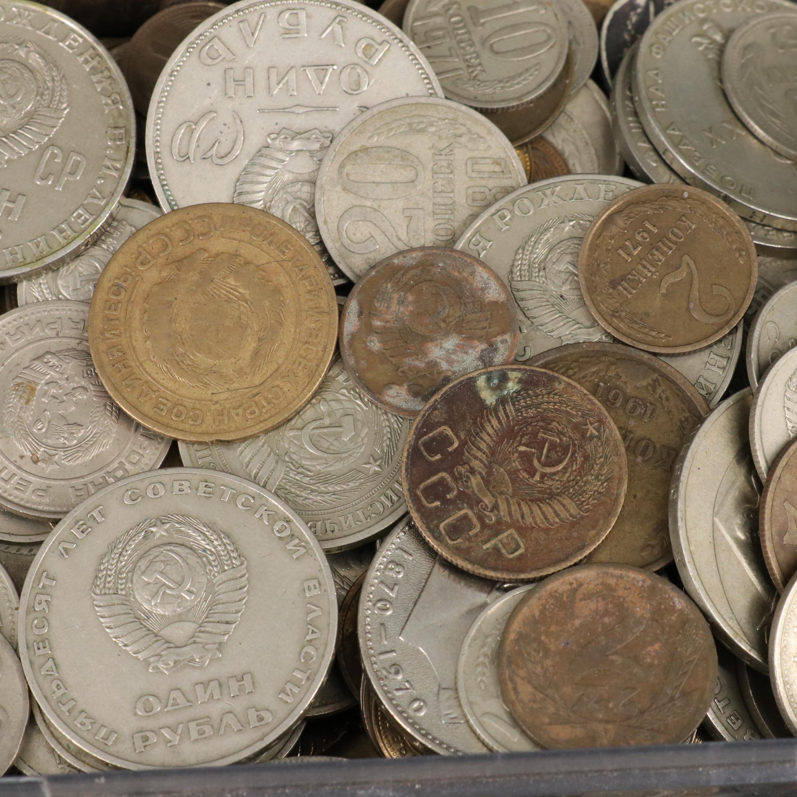 Collection of 340 Modern Russian Coins