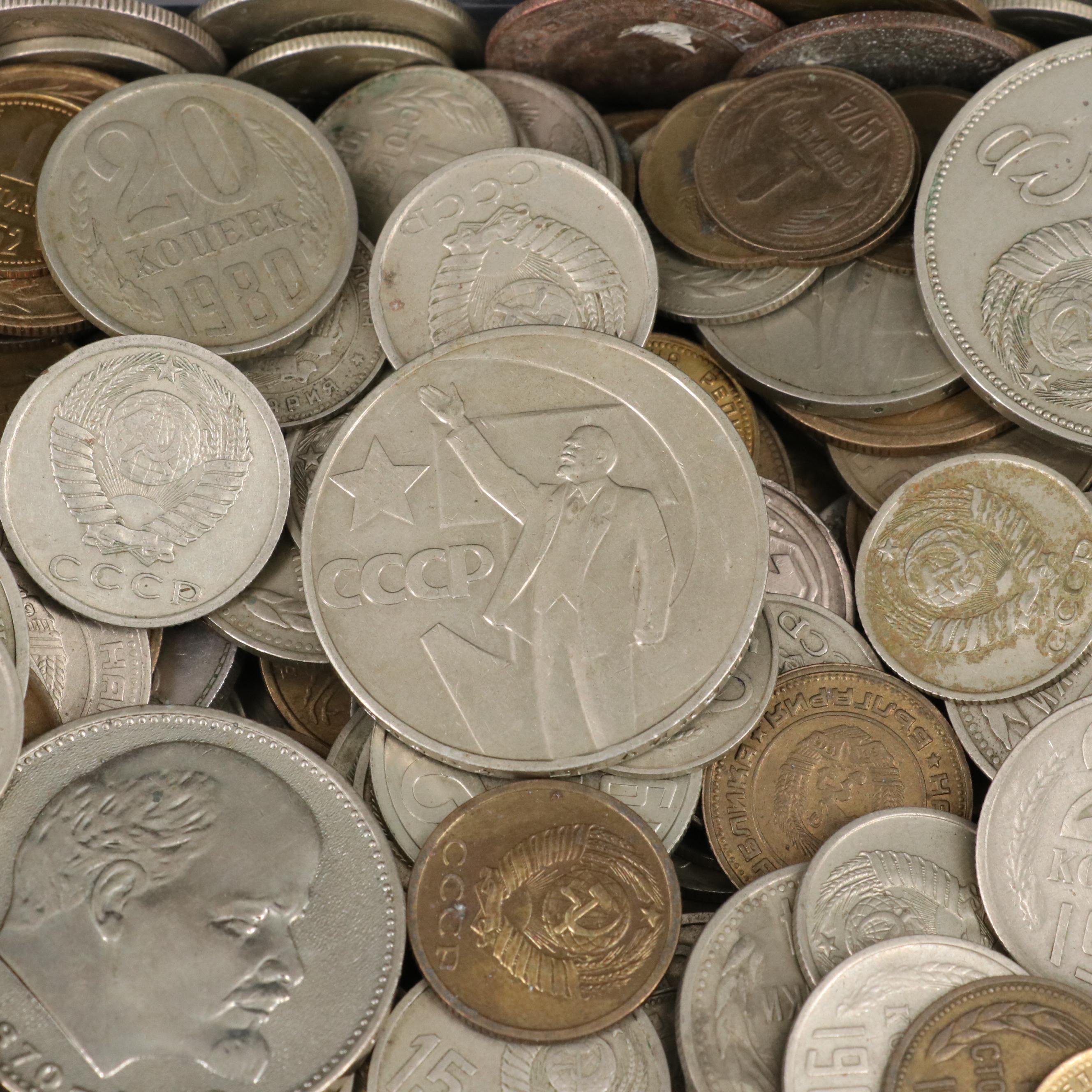 Collection of 340 Modern Russian Coins