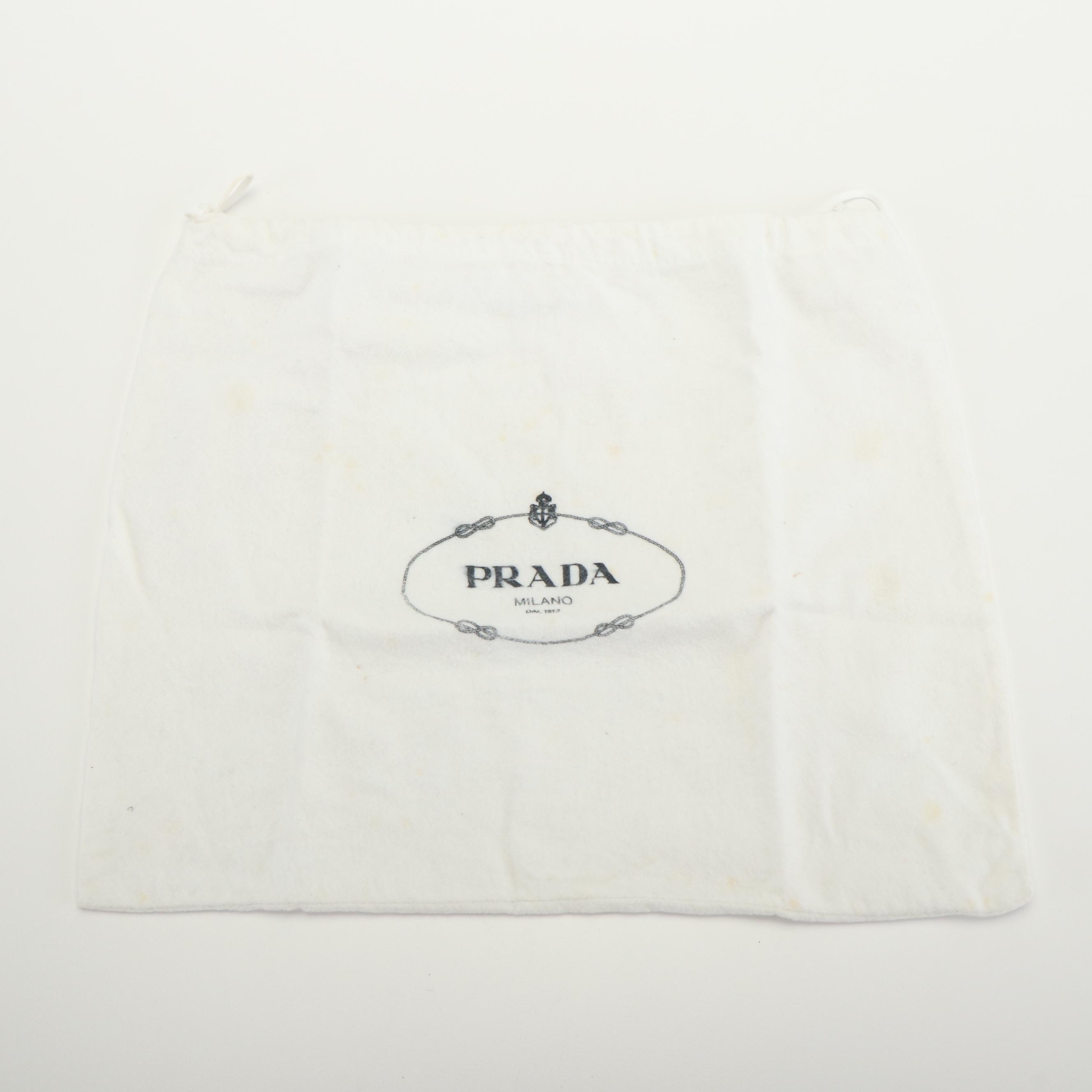 Prada Black Tessuto Nylon and Leather Semi Shoulder Bag