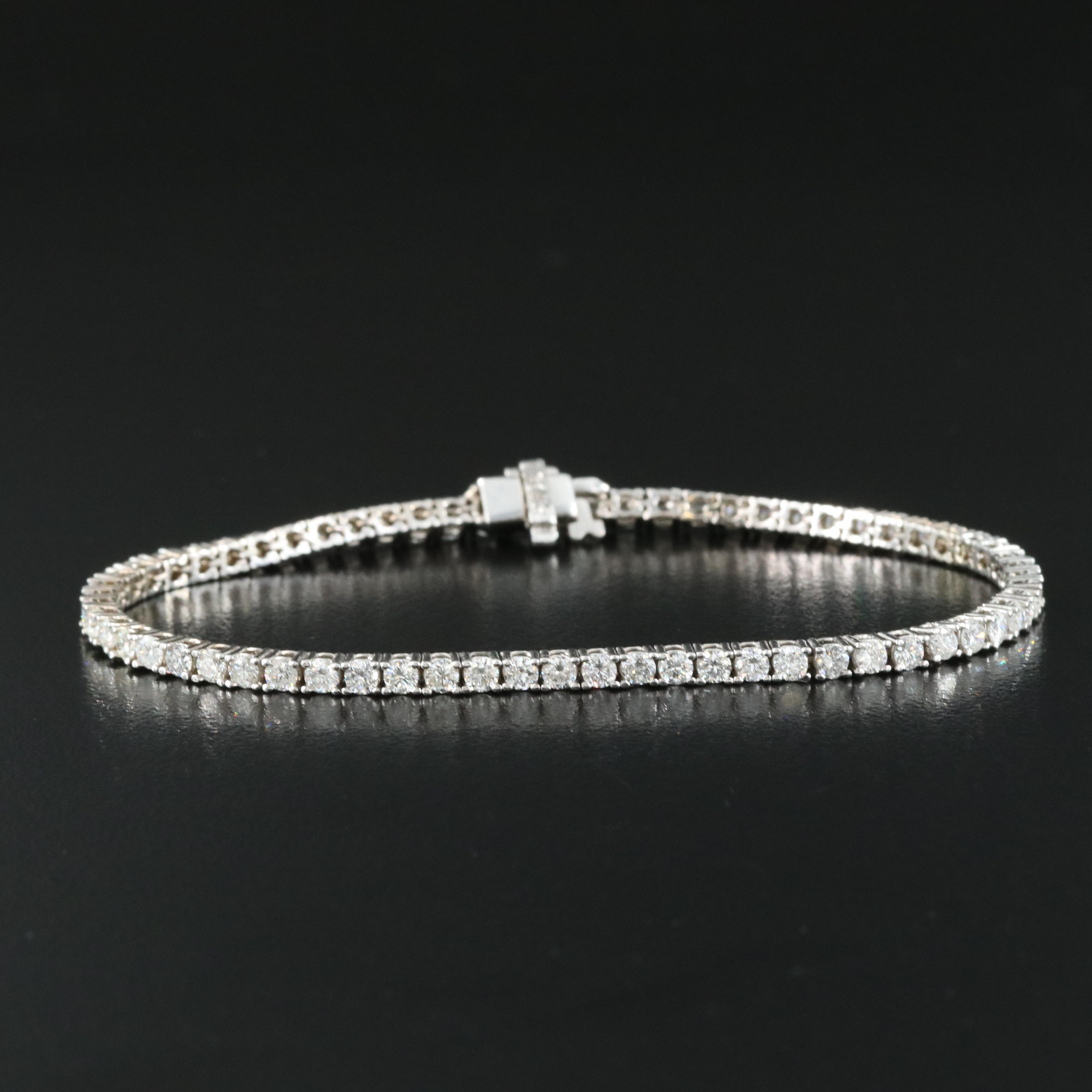 14K 3.90 CTW Diamond Tennis Bracelet