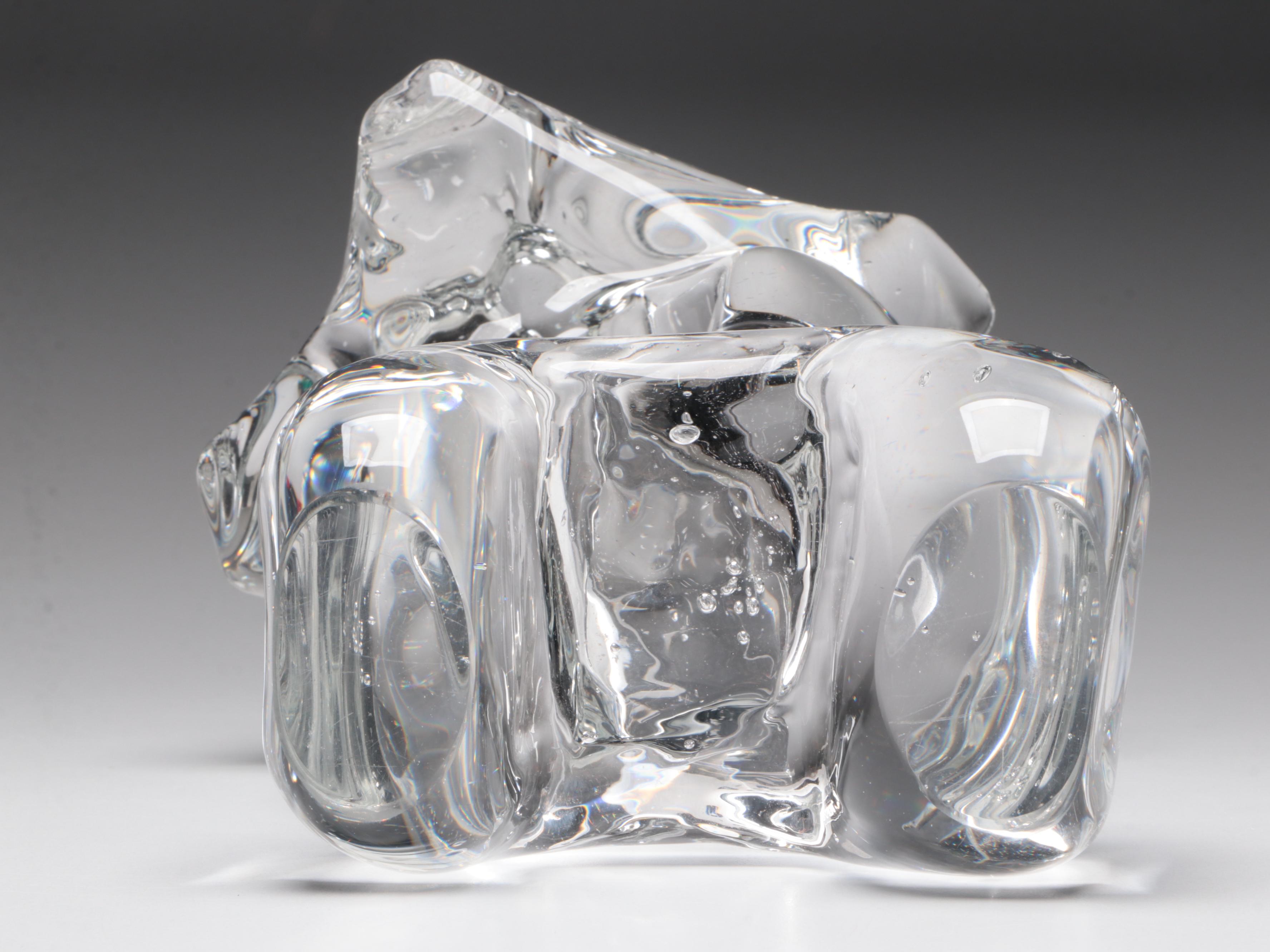 Handcrafted Studio Art Glass Pagoda with Other Abstract Art Glass Sculpture