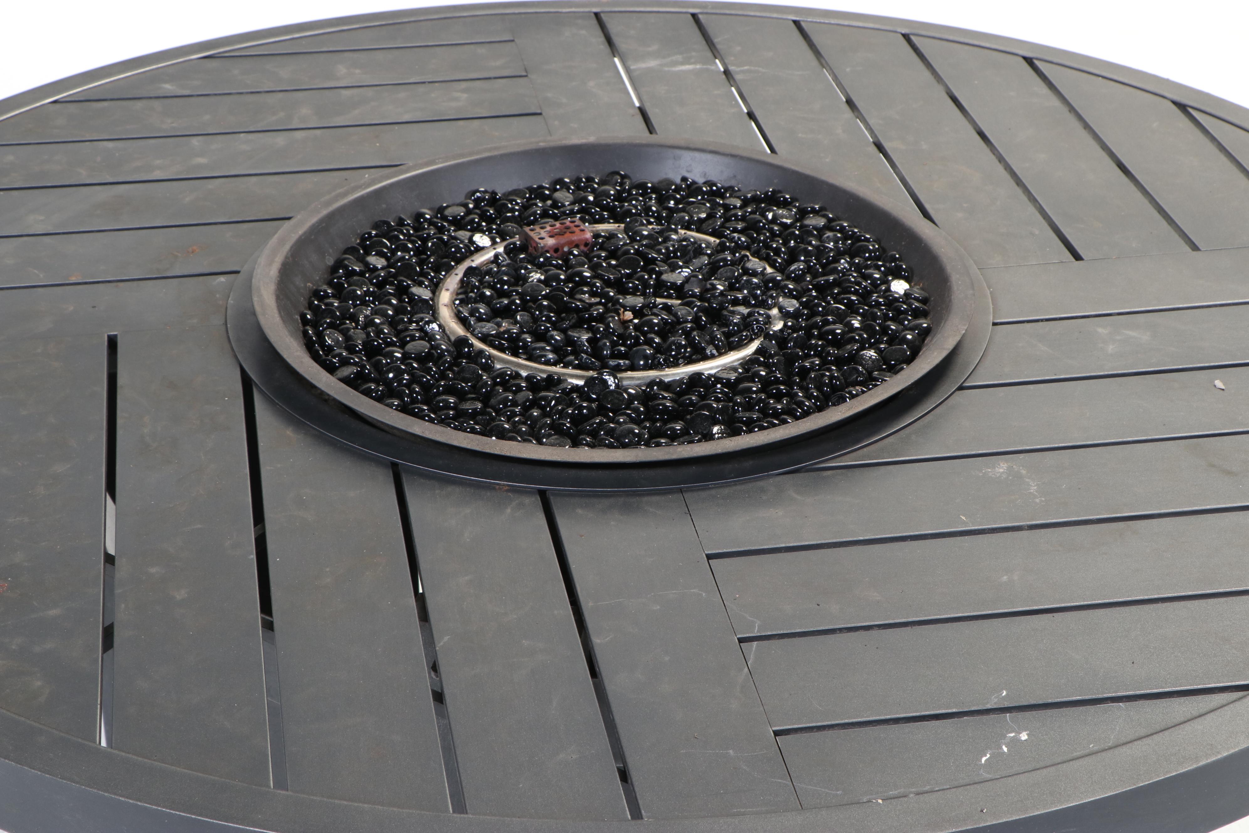 Agio Powder-Coated Aluminum 40,000 BTU Propane Outdoor Fire Pit Table