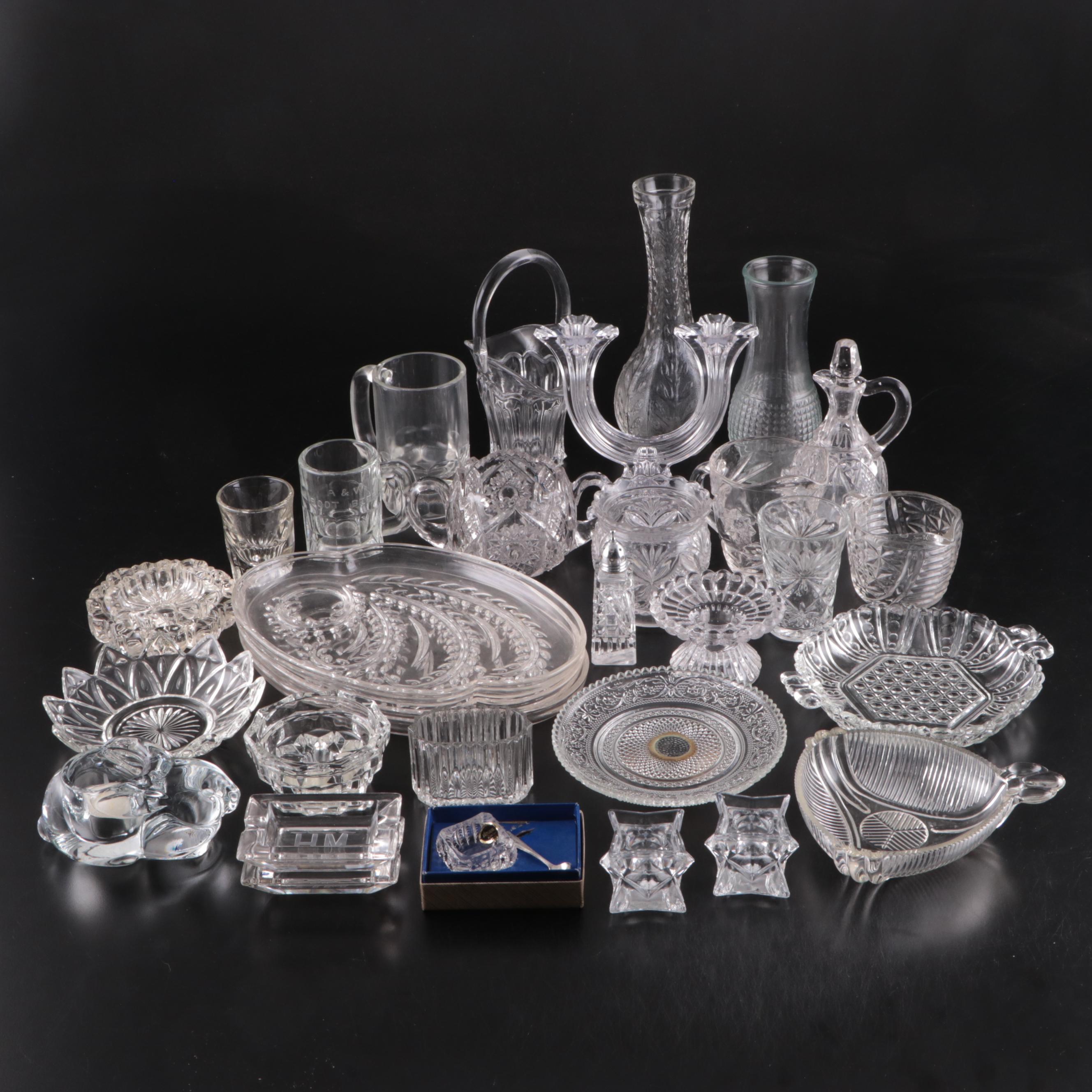 Westmoreland Sterling Silver Salt Spoon with Glass Table Accessories