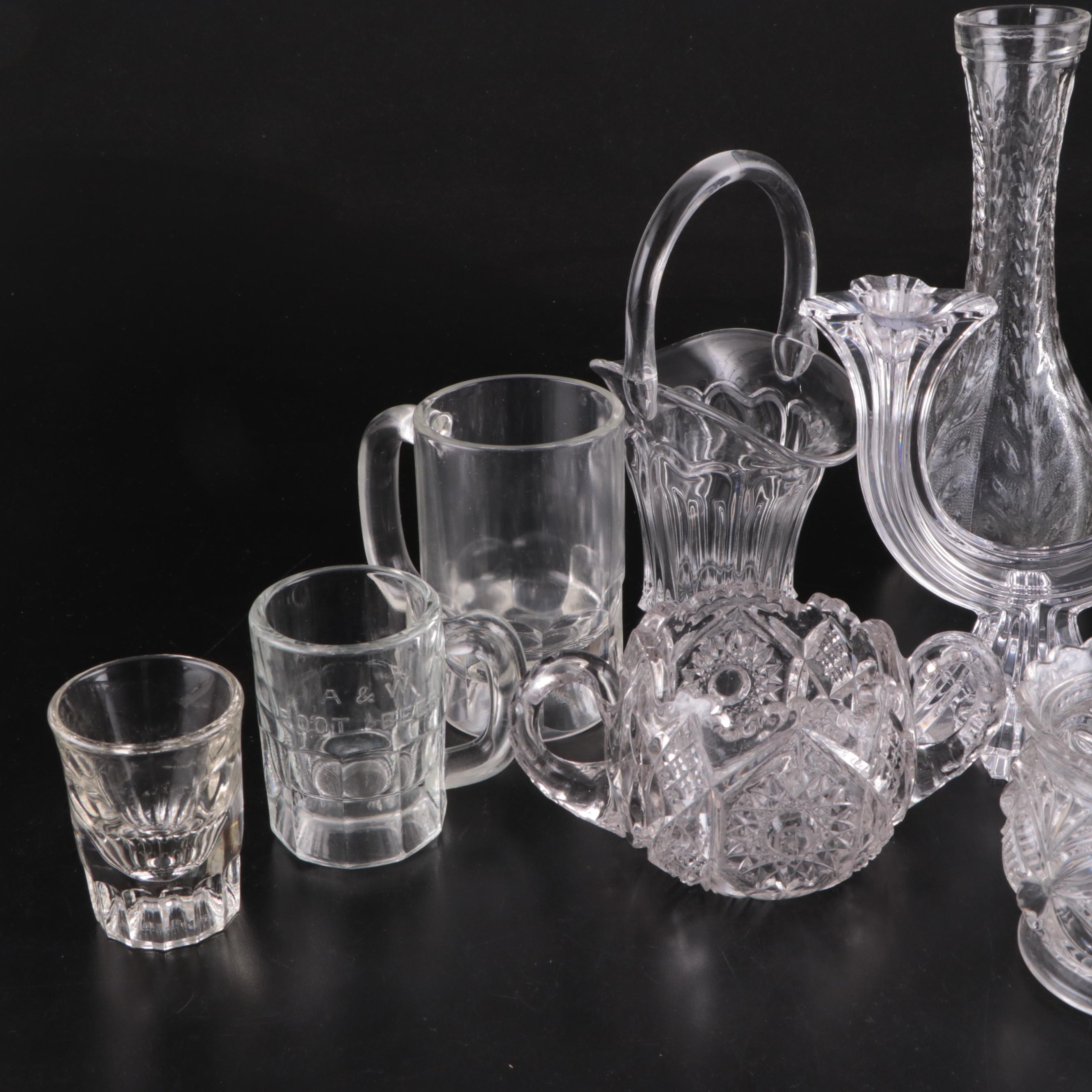 Westmoreland Sterling Silver Salt Spoon with Glass Table Accessories