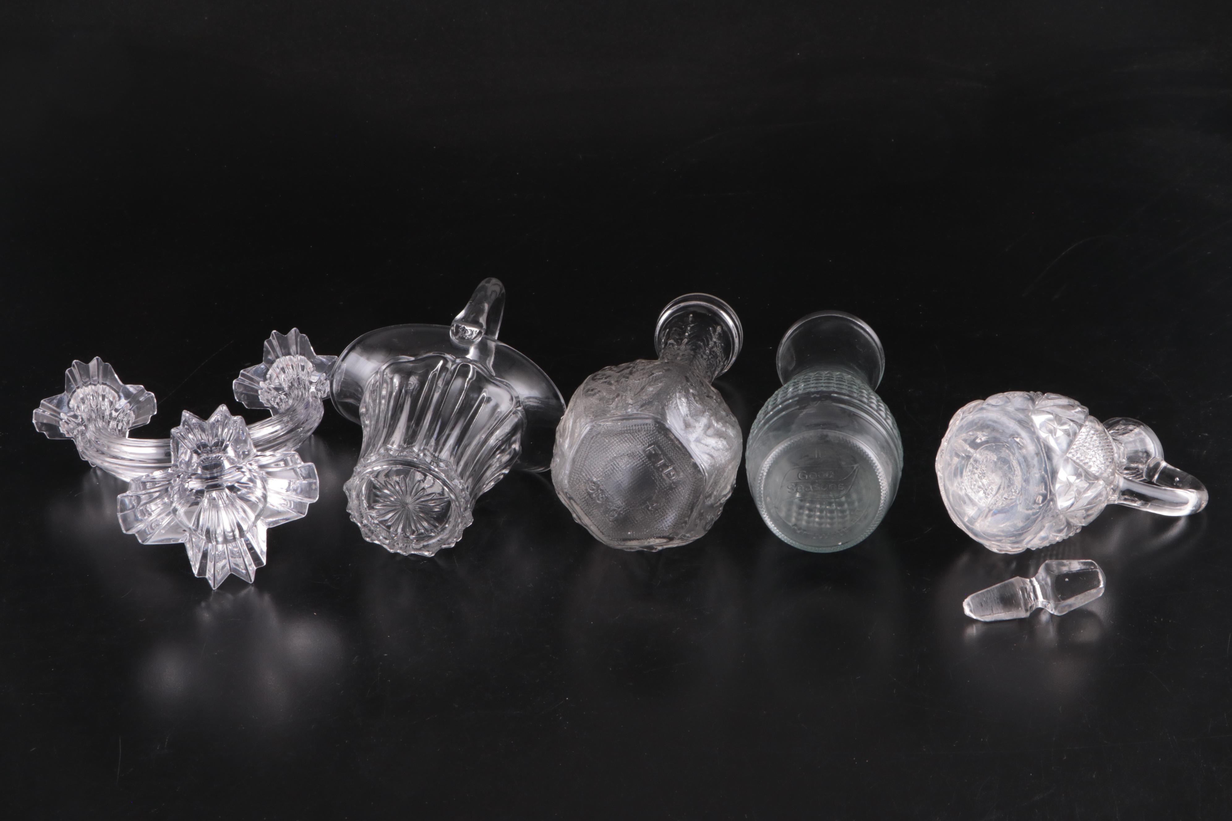 Westmoreland Sterling Silver Salt Spoon with Glass Table Accessories