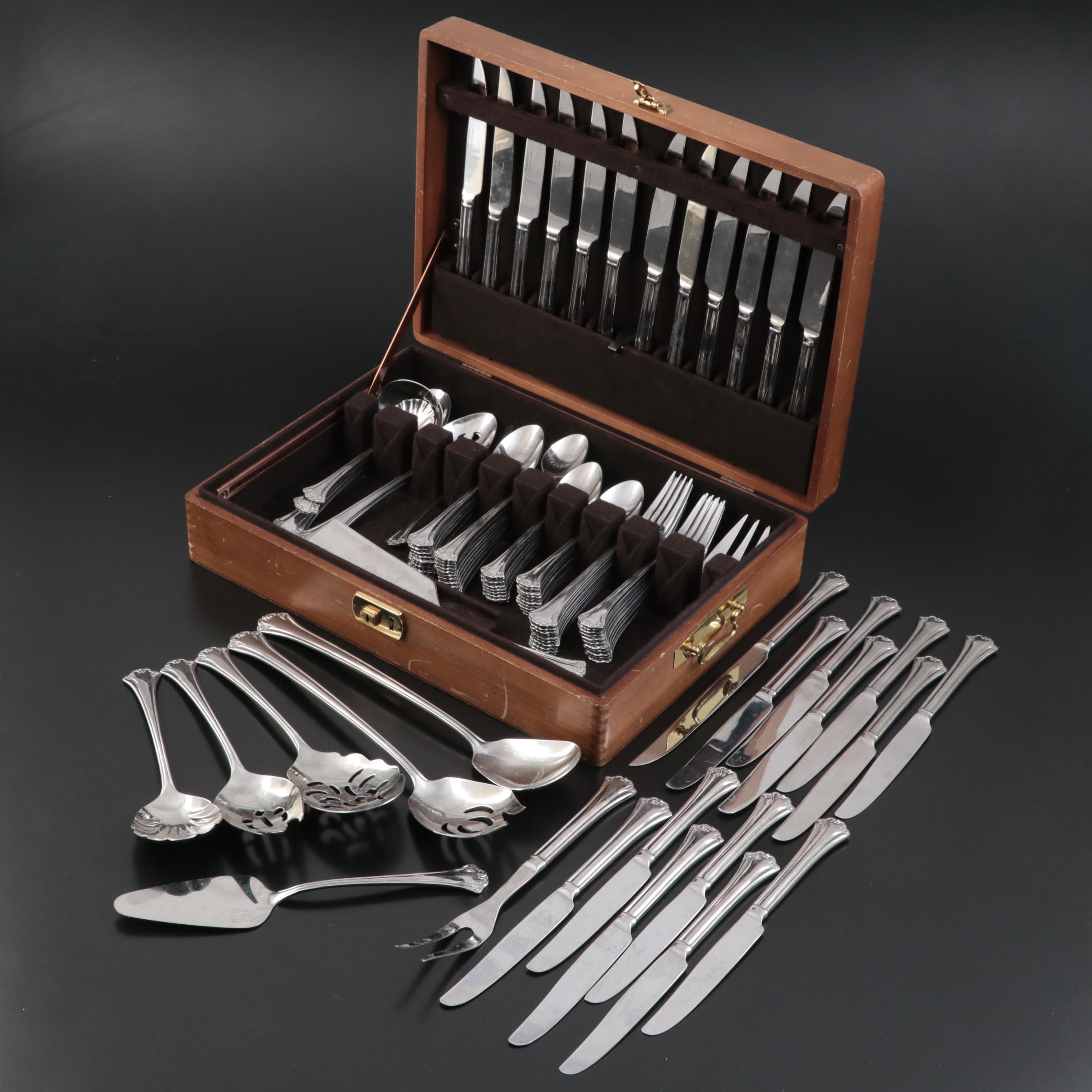 Reed & Barton Stainless Flatware Set with Chest