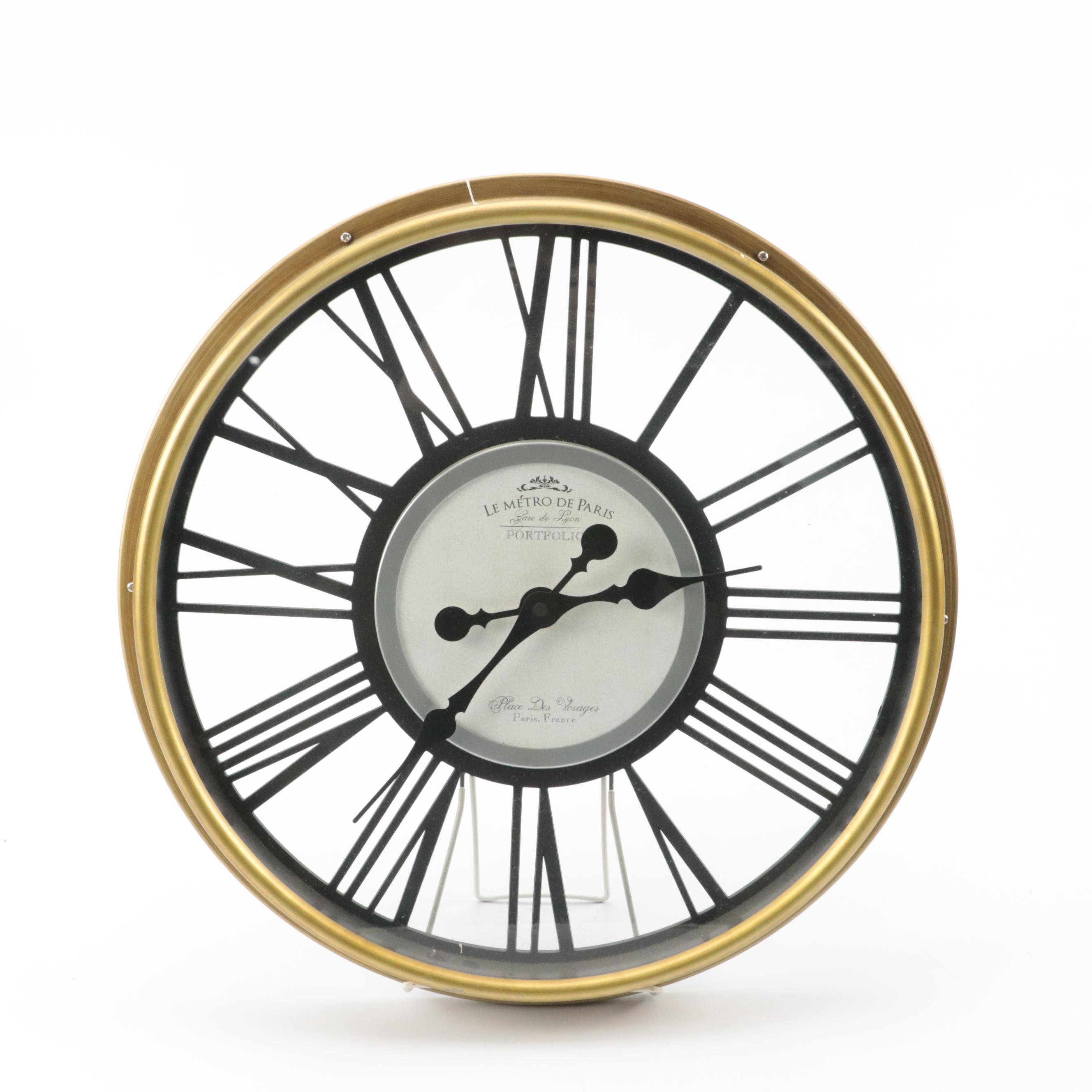 Contemporary Le Metro de Paris Battery Wall Clock EBTH