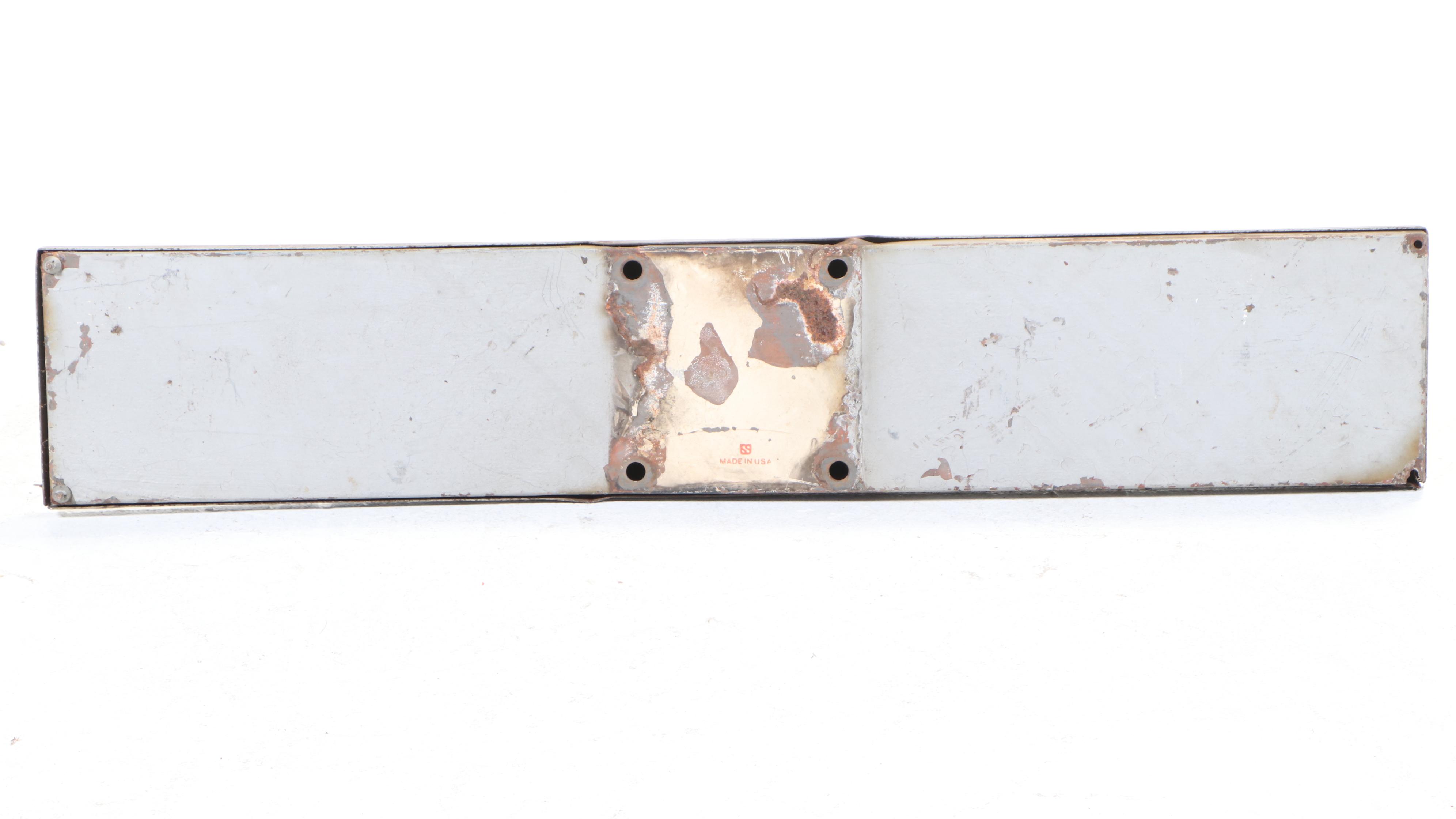 Partial Perforated Metal Railroad Crossing Sign, 20th Century