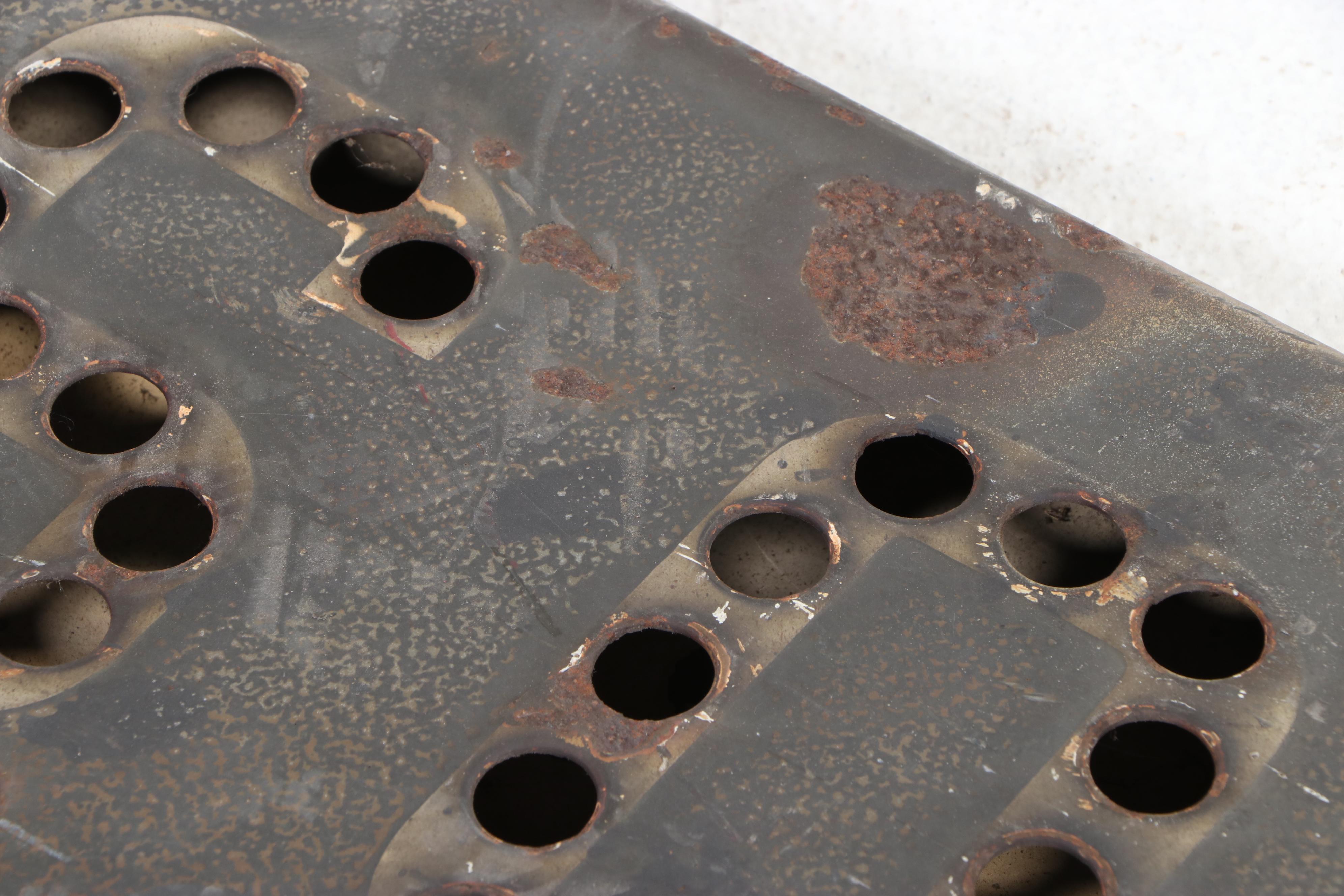 Partial Perforated Metal Railroad Crossing Sign, 20th Century