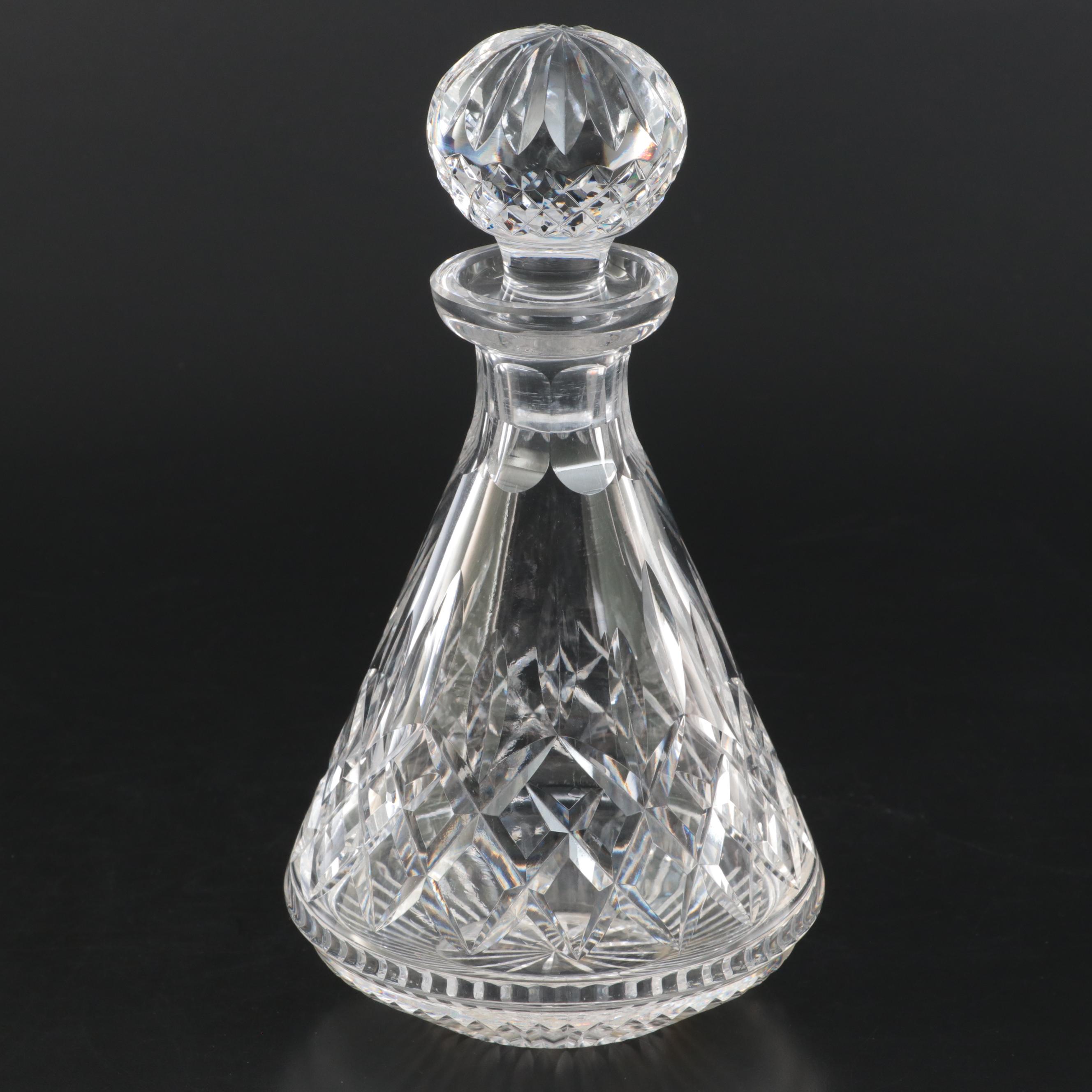 Waterford Crystal "Lismore" Ice Bucket and Roly Poly Decanter