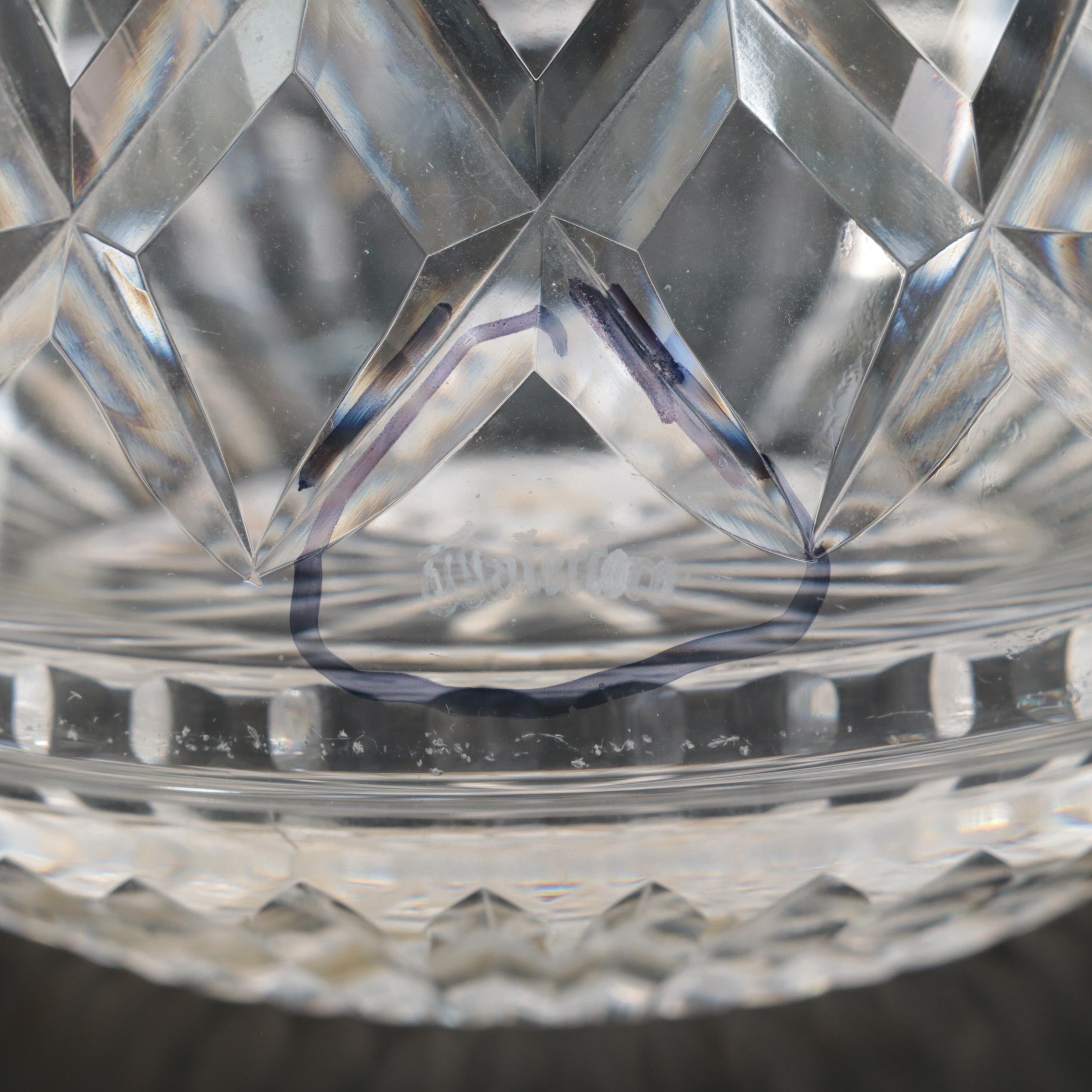 Waterford Crystal "Lismore" Ice Bucket and Roly Poly Decanter