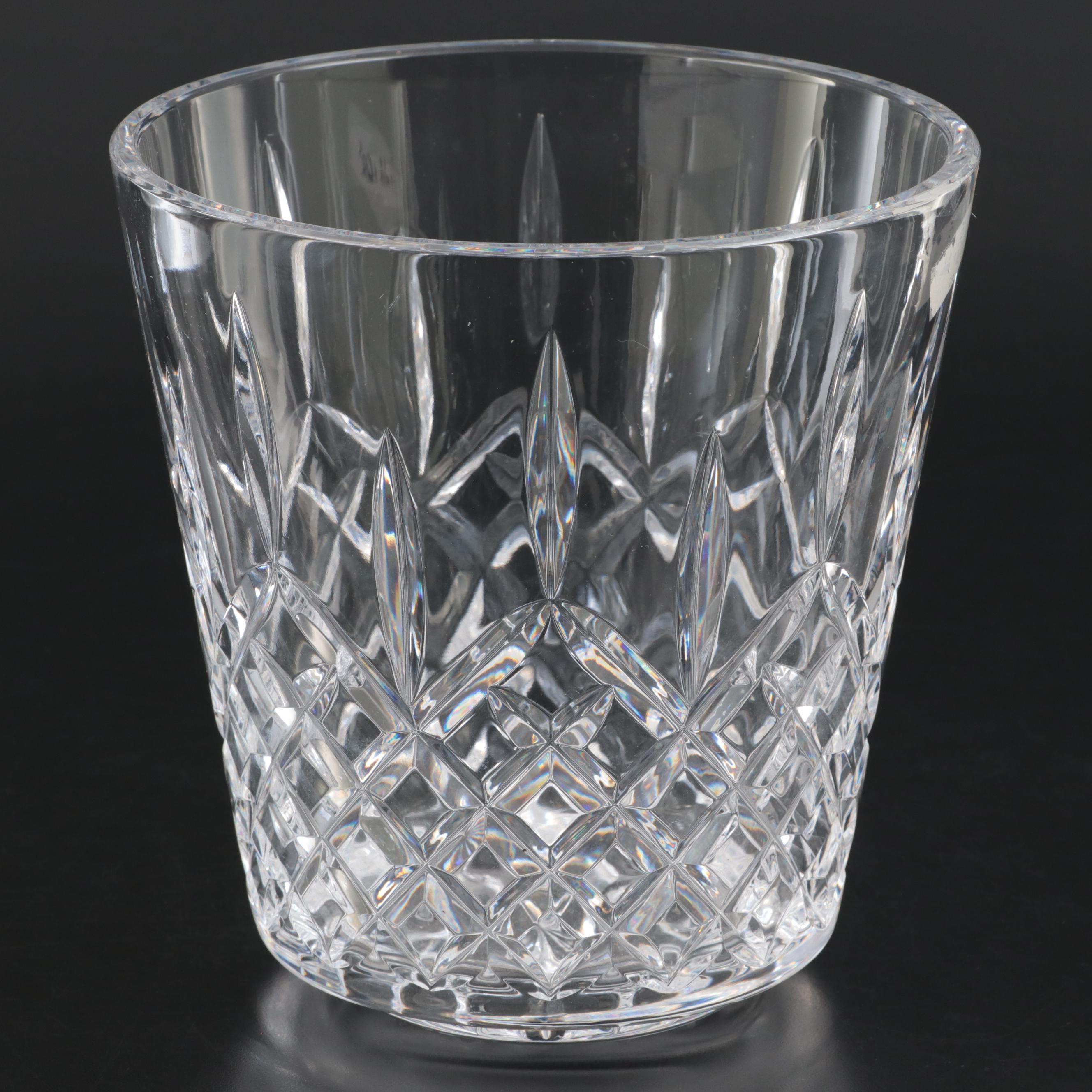 Waterford Crystal "Lismore" Ice Bucket and Roly Poly Decanter