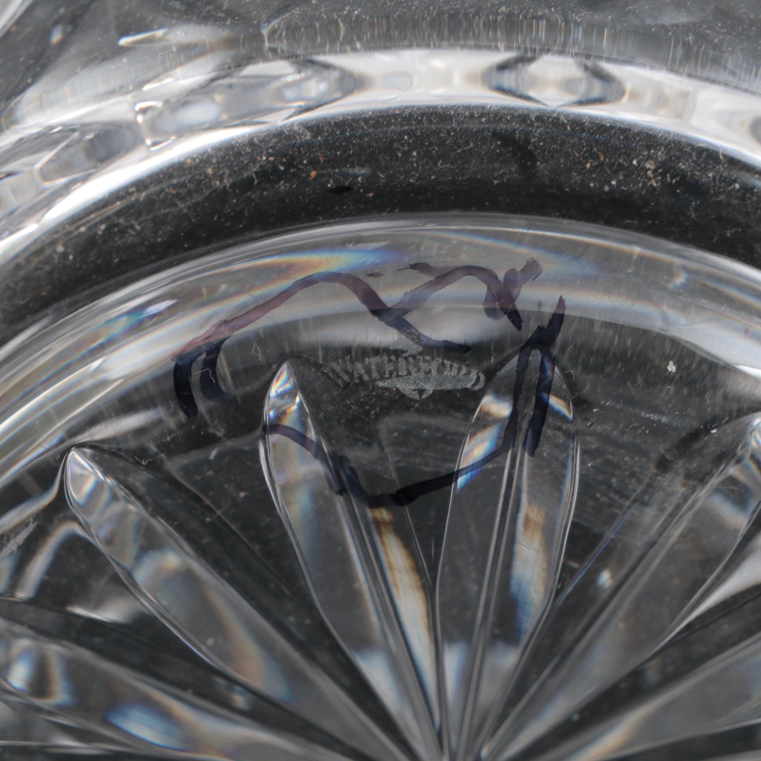 Waterford Crystal "Lismore" Ice Bucket and Roly Poly Decanter