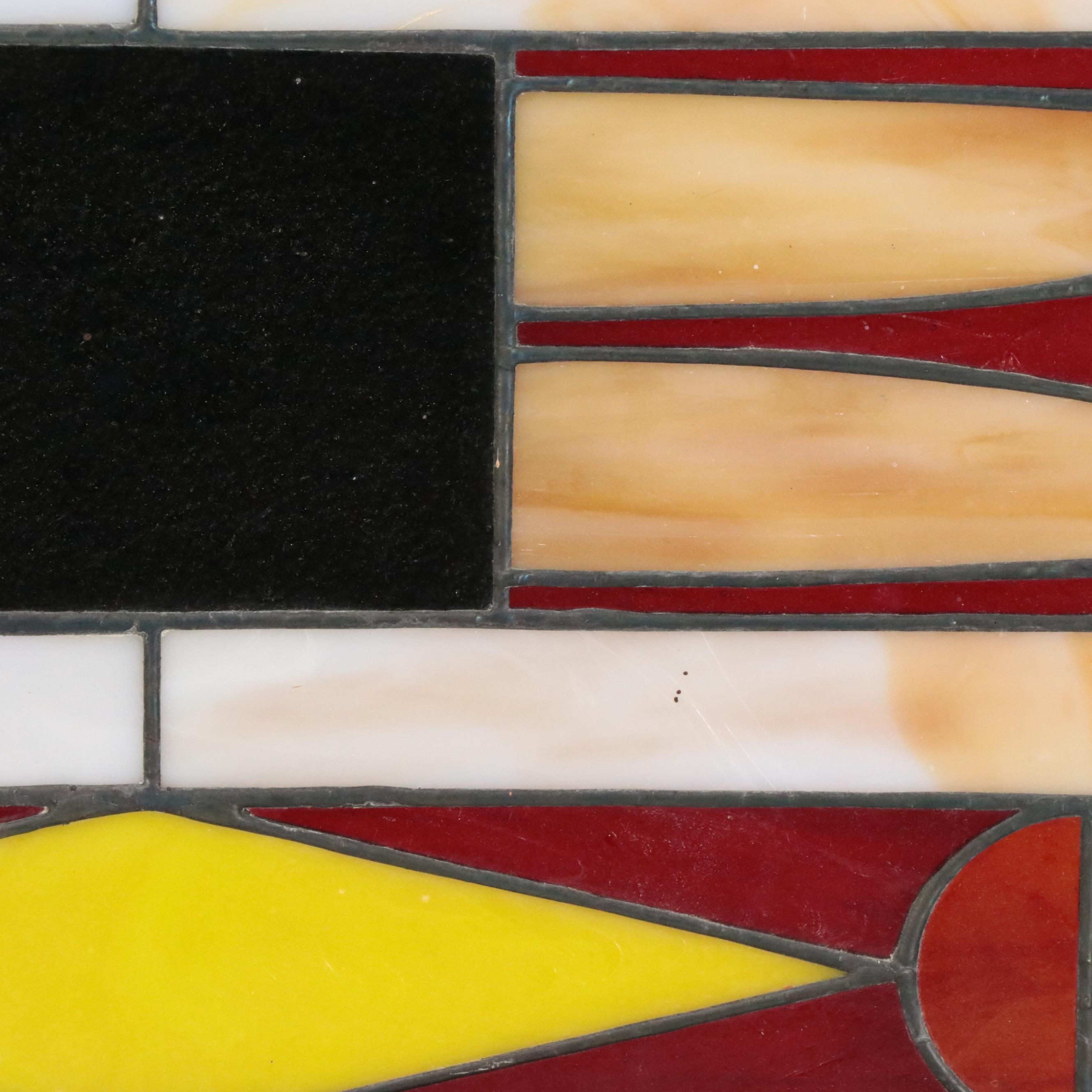 Copper Foil Stained Glass Hanging Panel EBTH