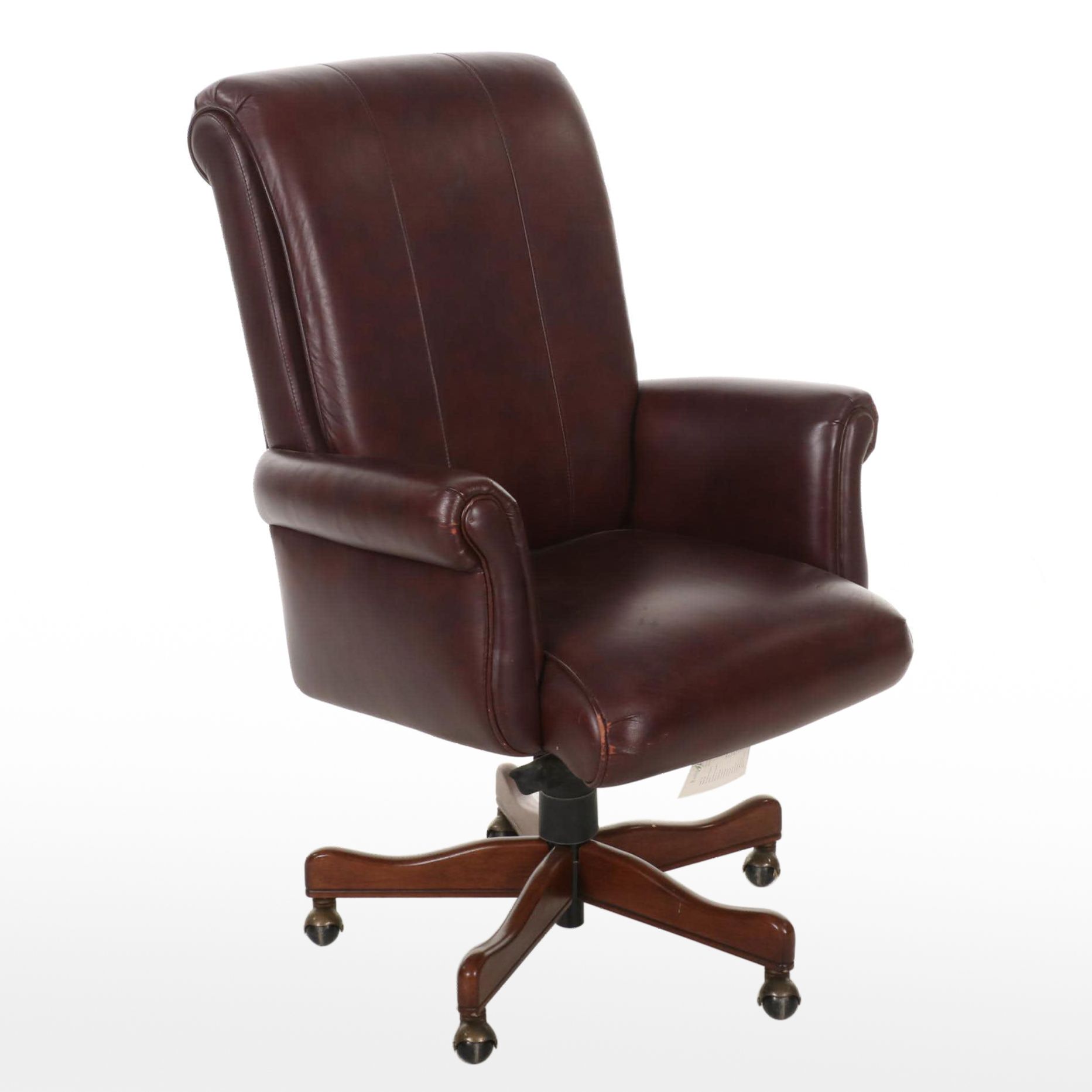 Randall Allan Leather Upholstered Executive Desk Chair EBTH