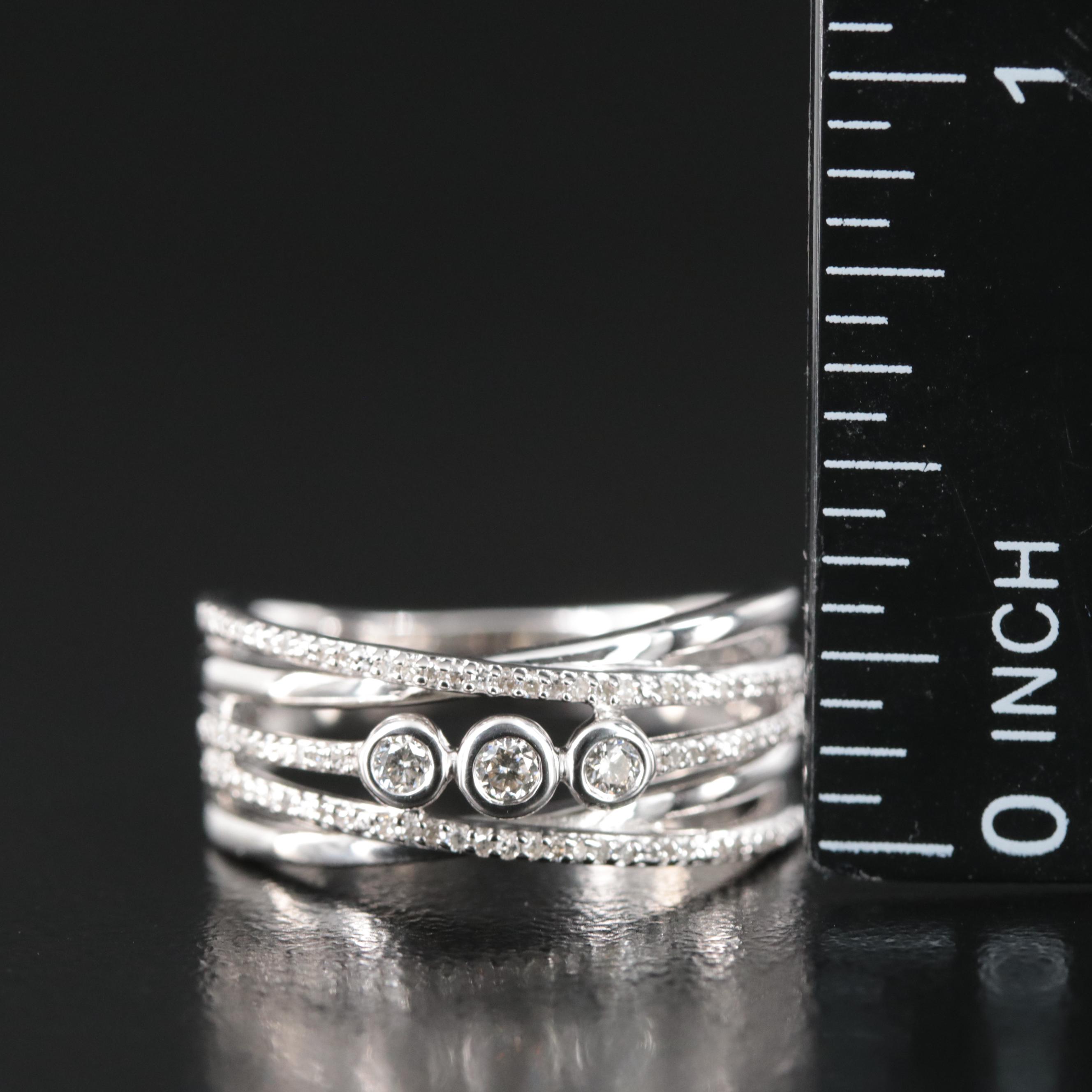 Sterling Diamond Crossover Band