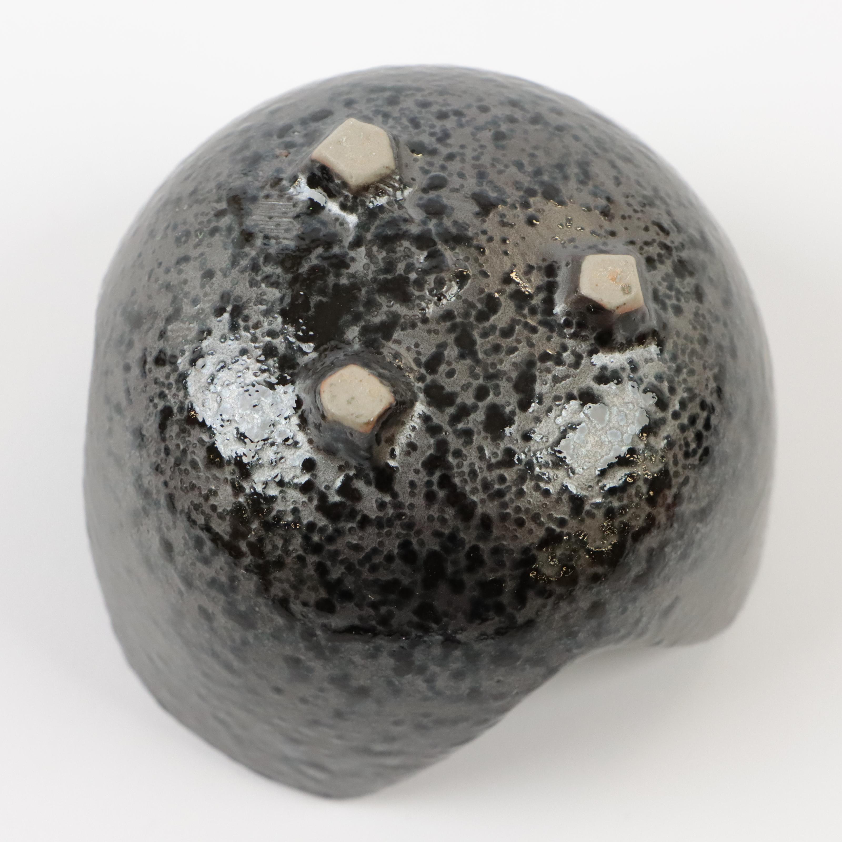 Drip Glaze Art Pottery Serving Tray With Bowl and Votive