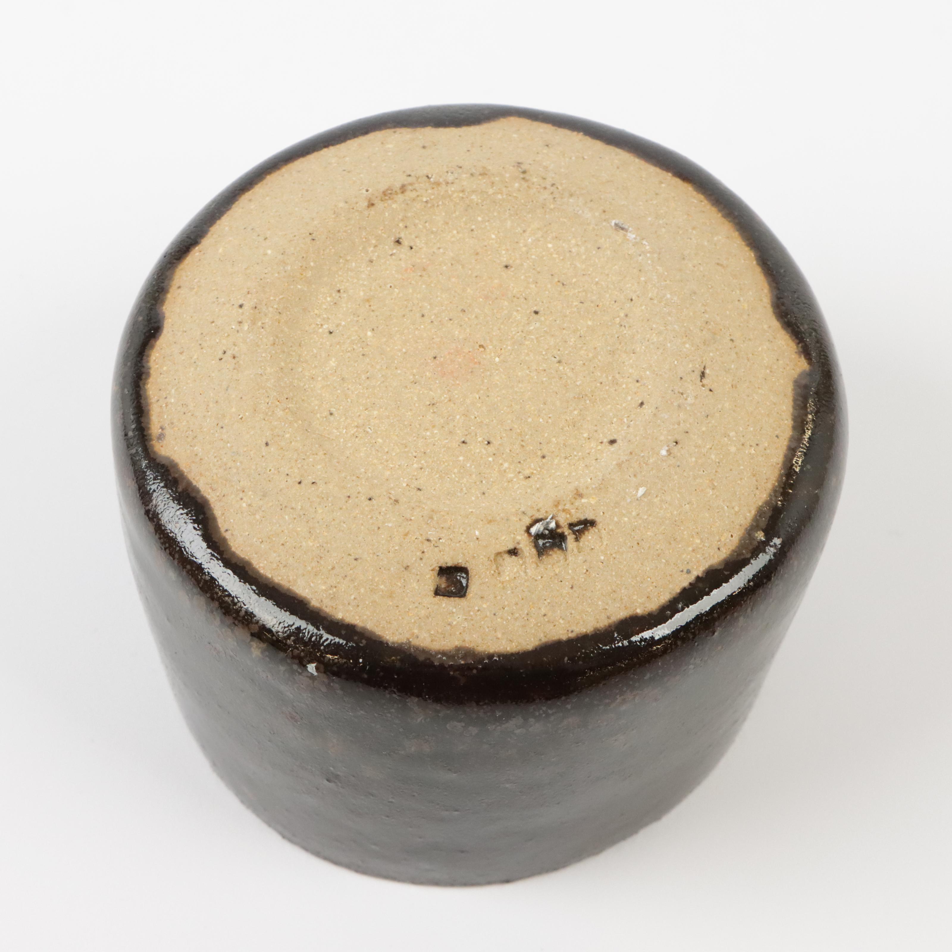 Drip Glaze Art Pottery Serving Tray With Bowl and Votive