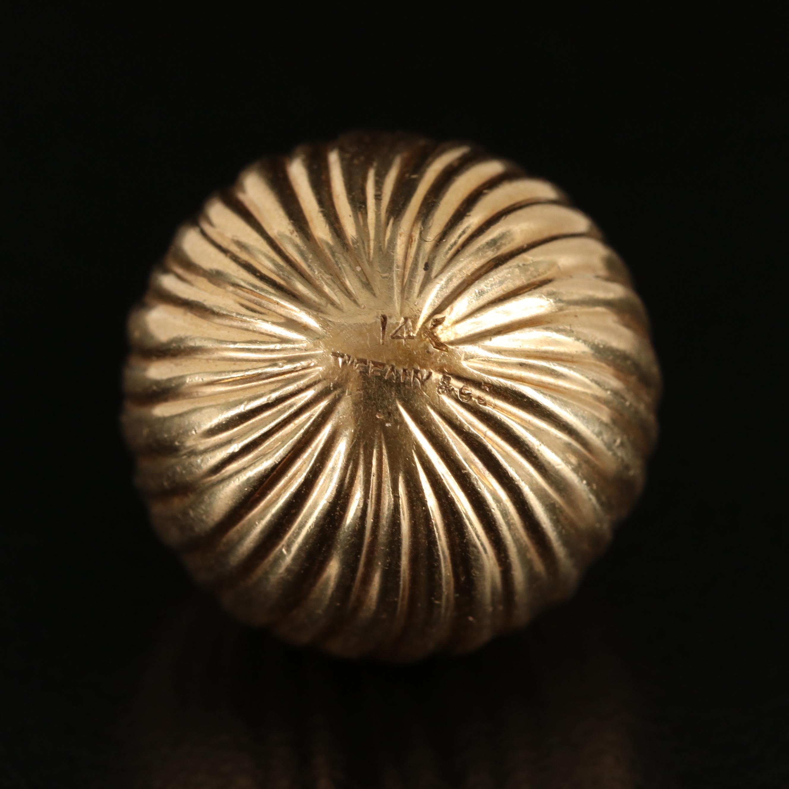 Tiffany & Co. Vintage 14K Fluted Ball Pendant