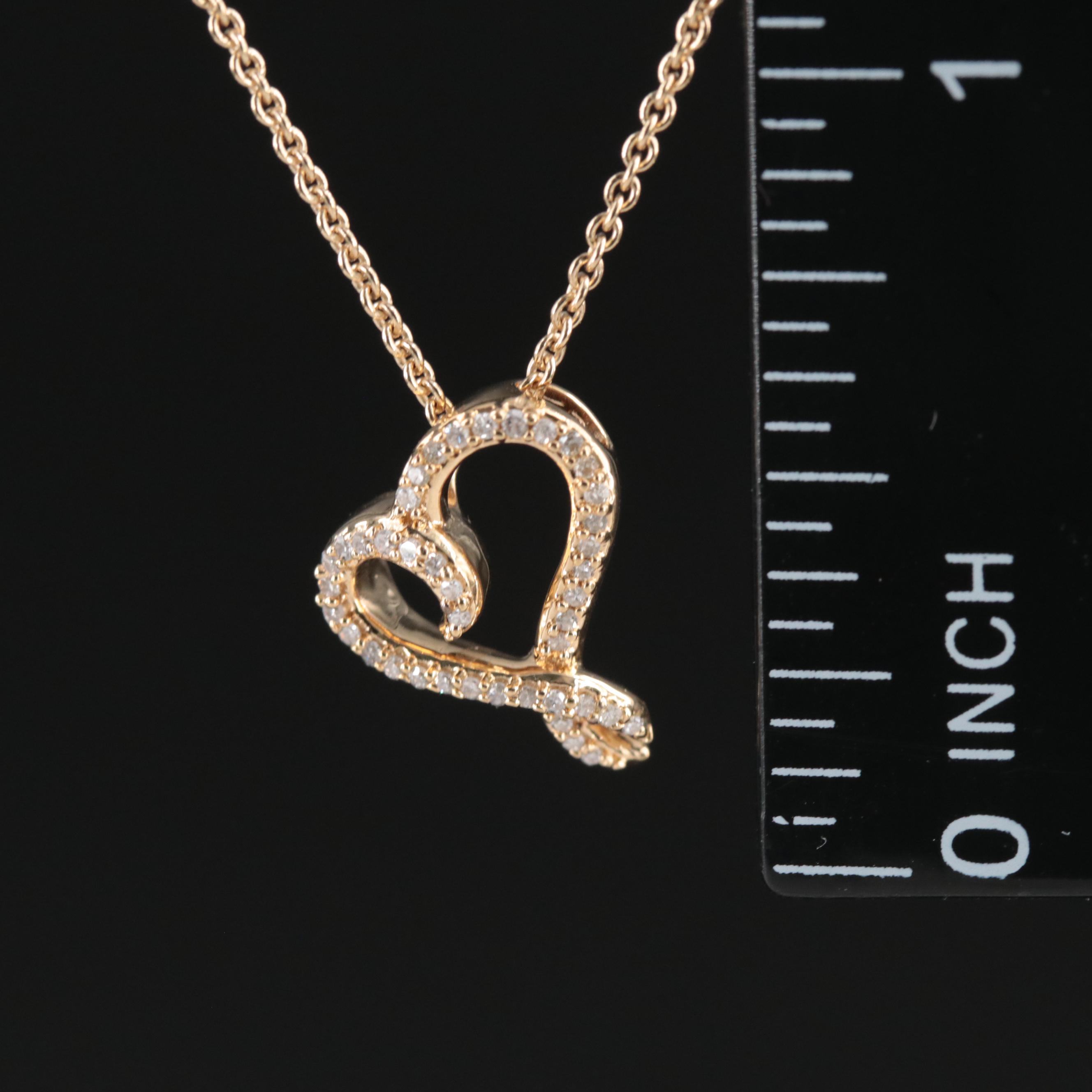 Hallmark Sterling Diamond Open Heart Necklace