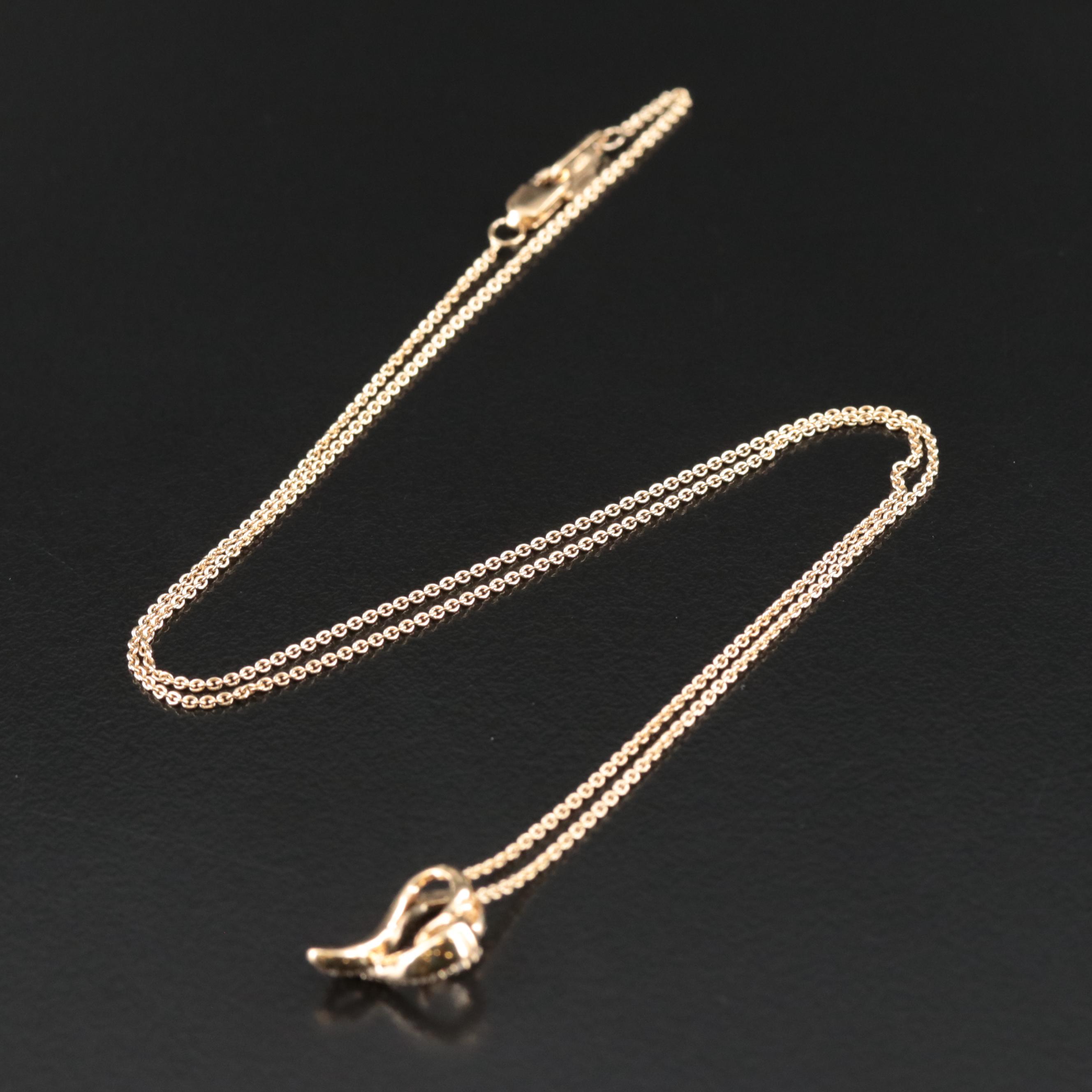 Hallmark Sterling Diamond Open Heart Necklace